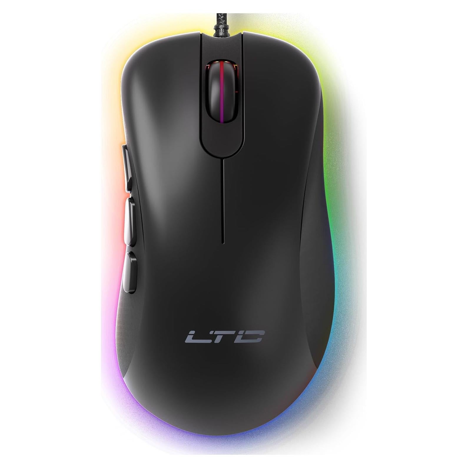 Ratón Gaming LTC GM-031 Con Cable 7200 DPI RGB Ergonómico