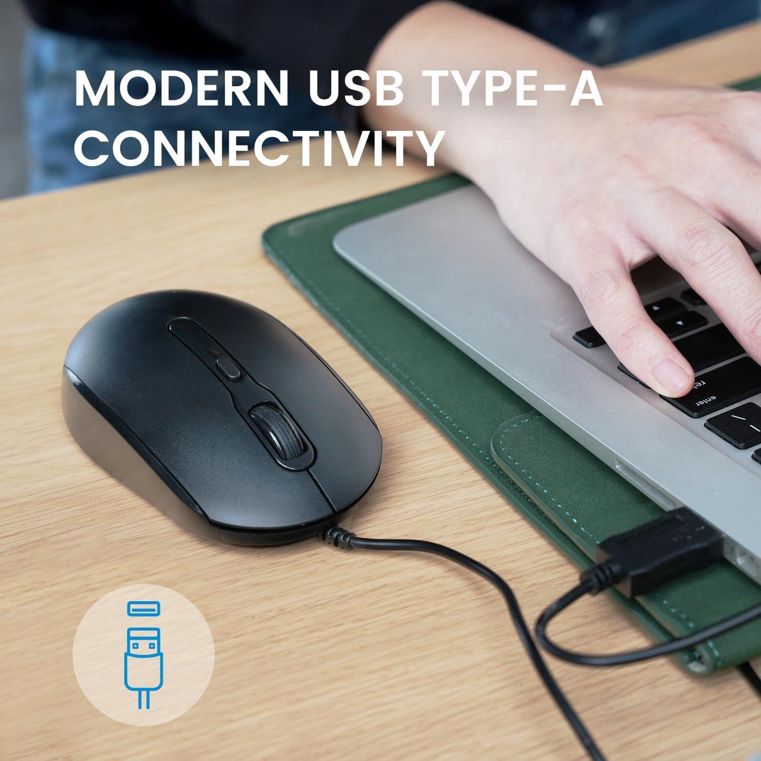 Ratón Óptico USB Perixx PERIMICE-222 Con Cable 1.8m DPI Ajustable