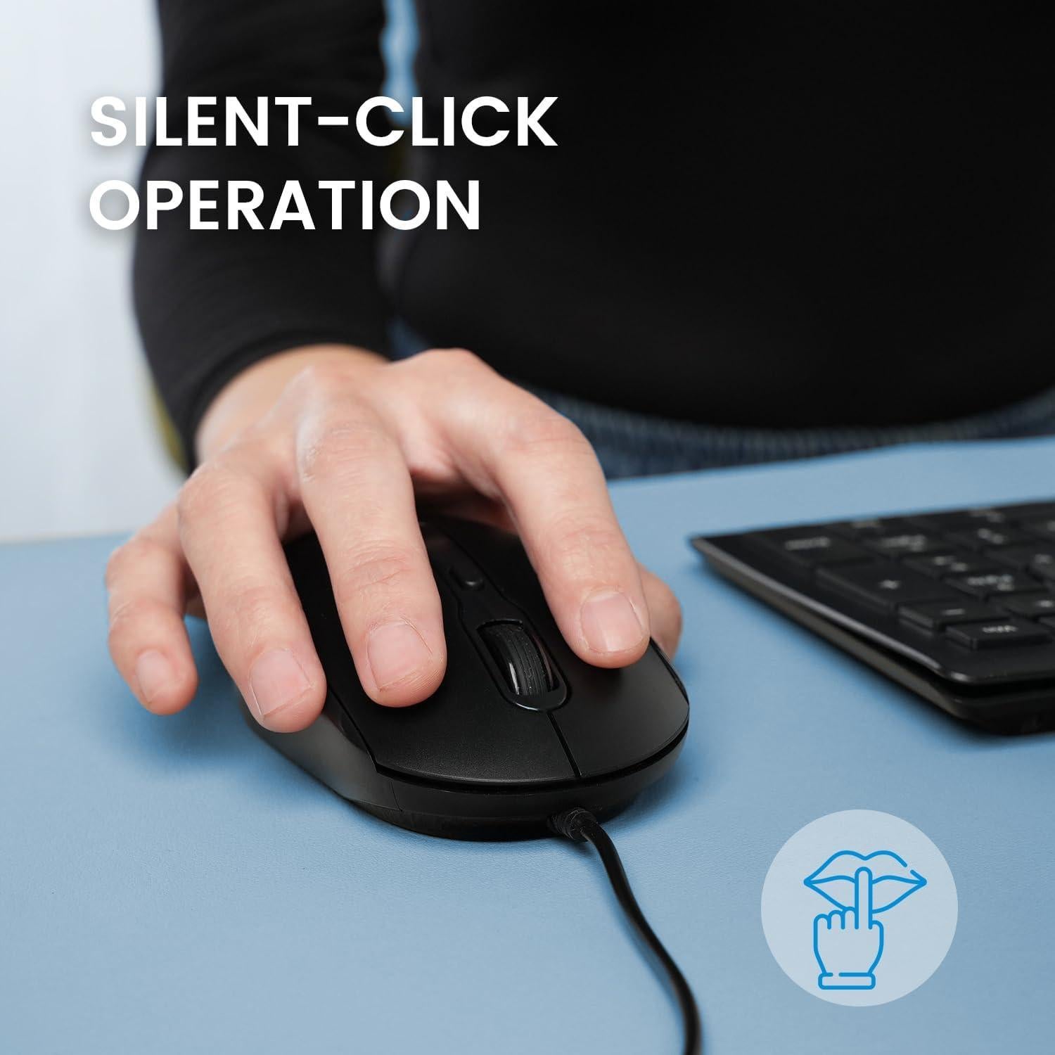 Ratón Óptico USB Perixx PERIMICE-222 Con Cable 1.8m DPI Ajustable