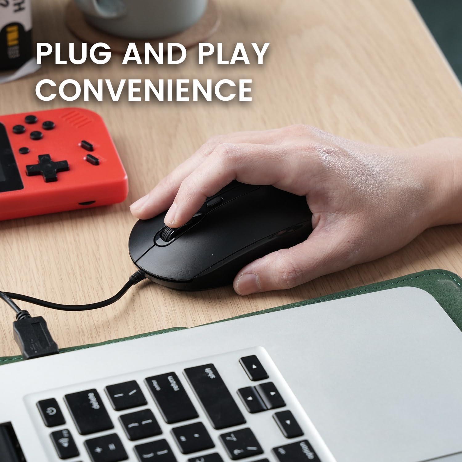 Ratón Óptico USB Perixx PERIMICE-222 Con Cable 1.8m DPI Ajustable