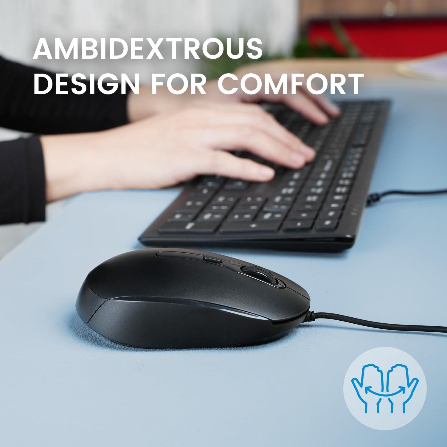 Ratón Óptico USB Perixx PERIMICE-222 Con Cable 1.8m DPI Ajustable