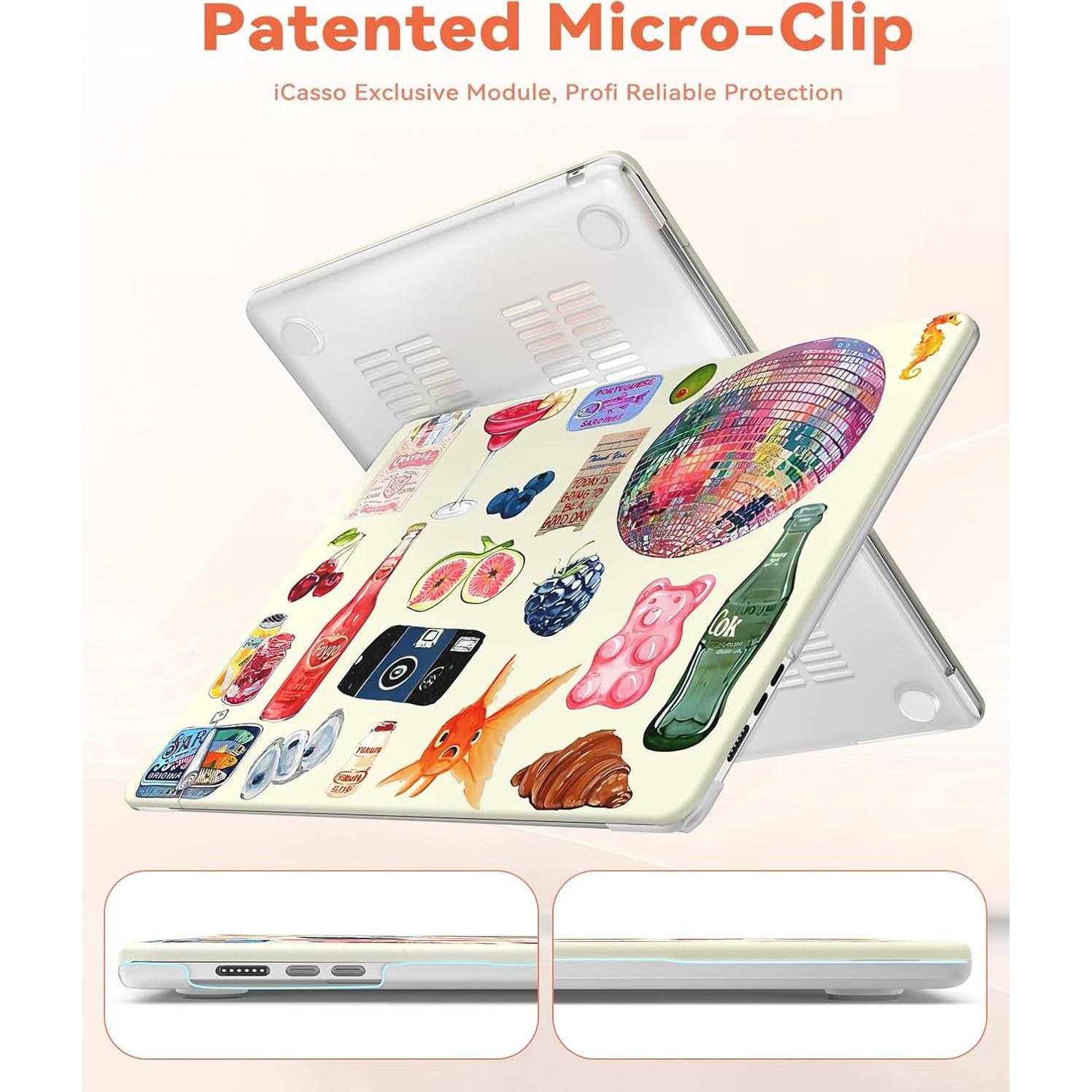 Funda Dura iCasso para MacBook Air 15" 2023-2025 Antirayaduras