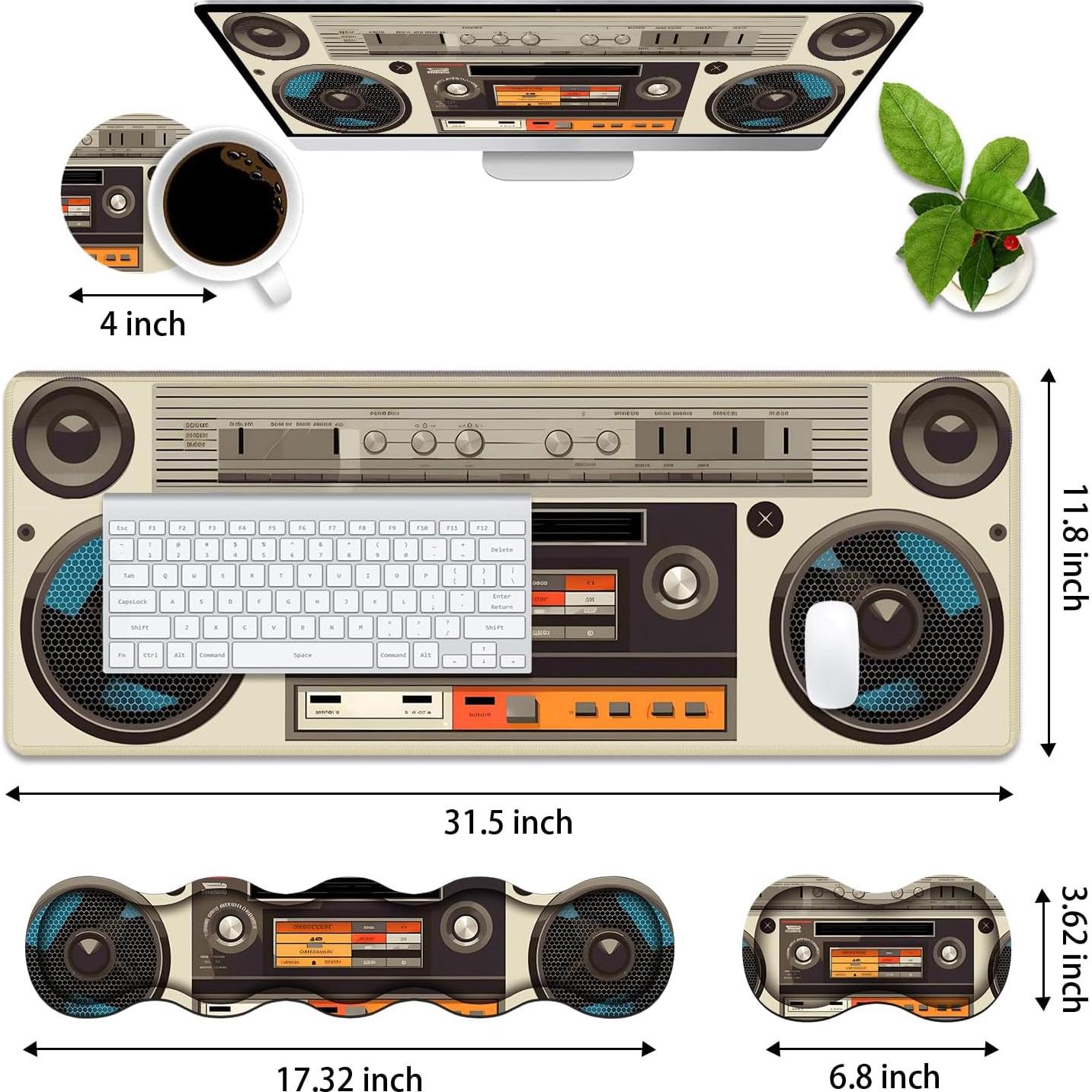 Set de Reposamuñecas Ergonómico 4 en 1 stmedazm Vintage
