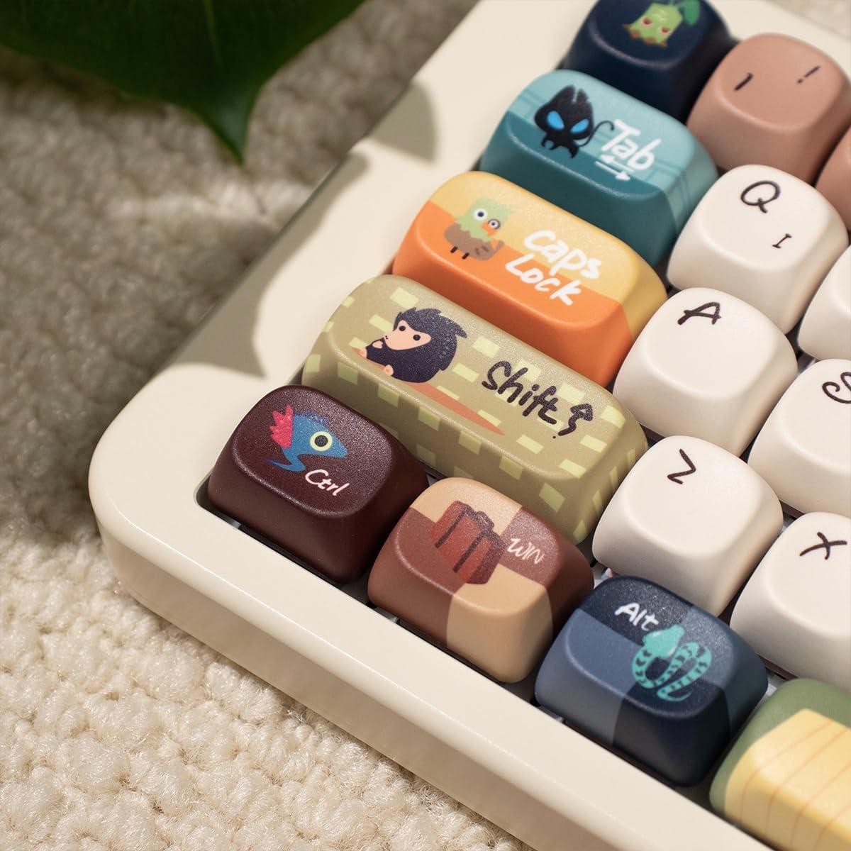 Conjunto de Teclas PBT MOA Perfil 150 Teclas Animal Fantástico