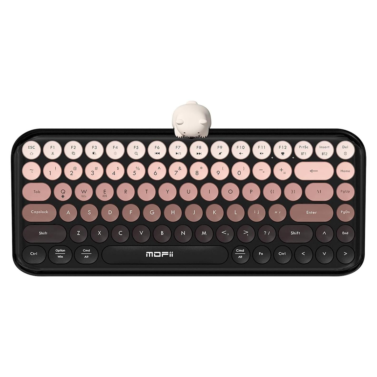 Teclado Inalámbrico Compacto Lomiluskr TKL Retro Negro