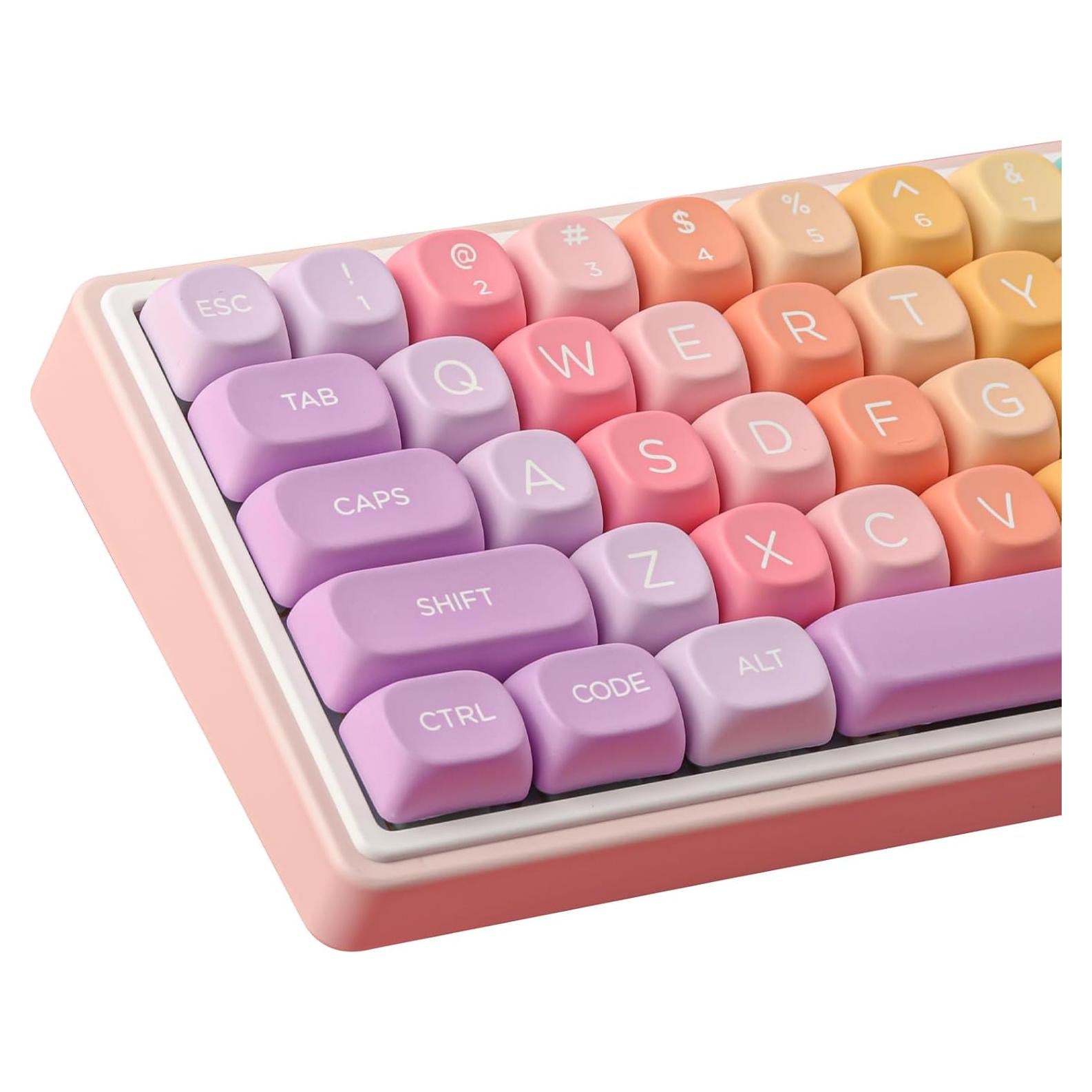 Conjunto de Teclas PBT Tsung MOA 126 Teclas Caramelo Arcoíris