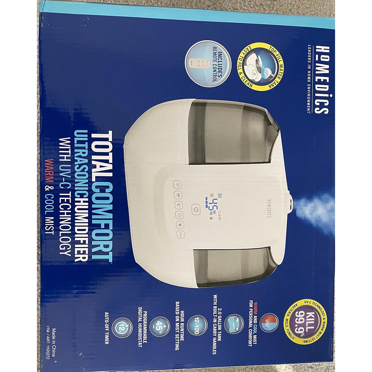Humidificador Ultrasonico HoMedics TotalComfort UV-C 7.57L