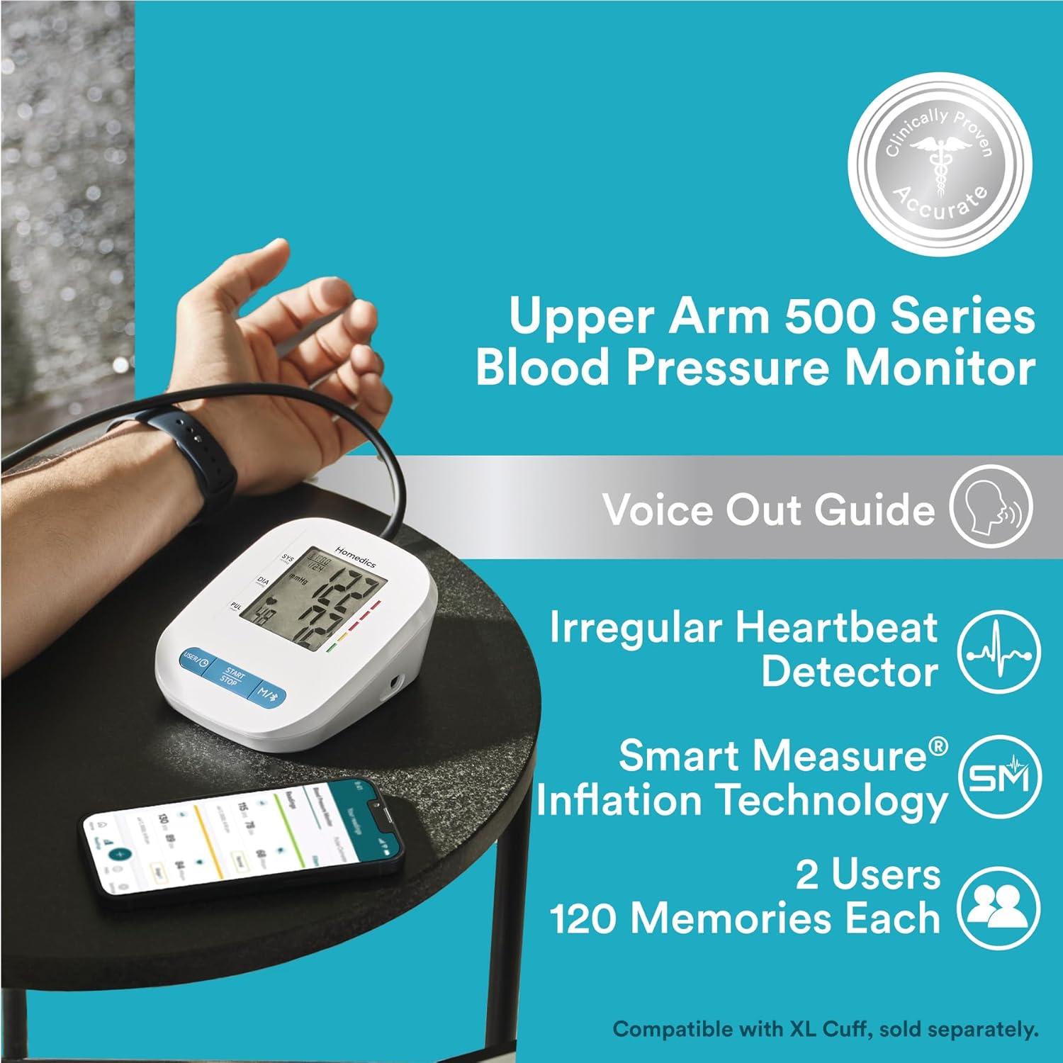 Monitor de Presión Arterial Bluetooth Homedics BPA-900BT-WT