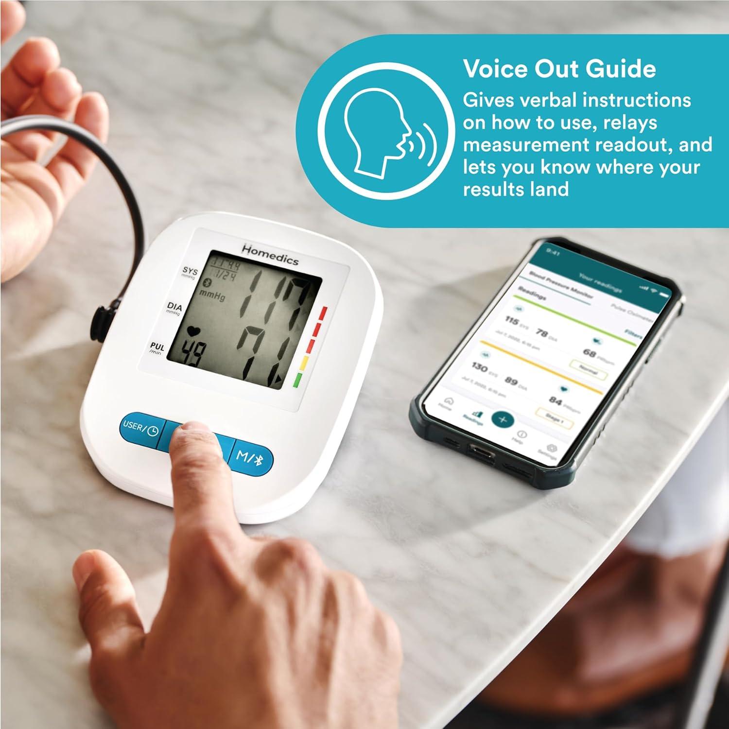 Monitor de Presión Arterial Bluetooth Homedics BPA-900BT-WT