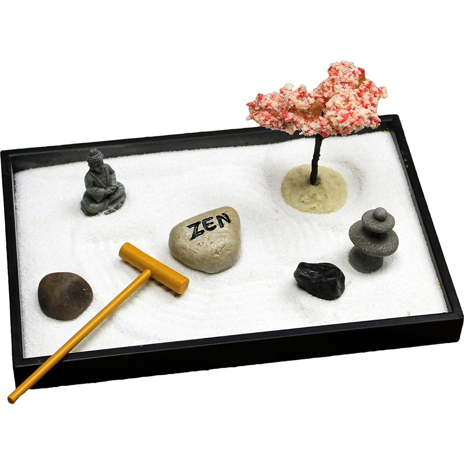 Kit de Decoración de Mesa Mini Jardín Zen Nature's Mark 20.32x12.7 cm