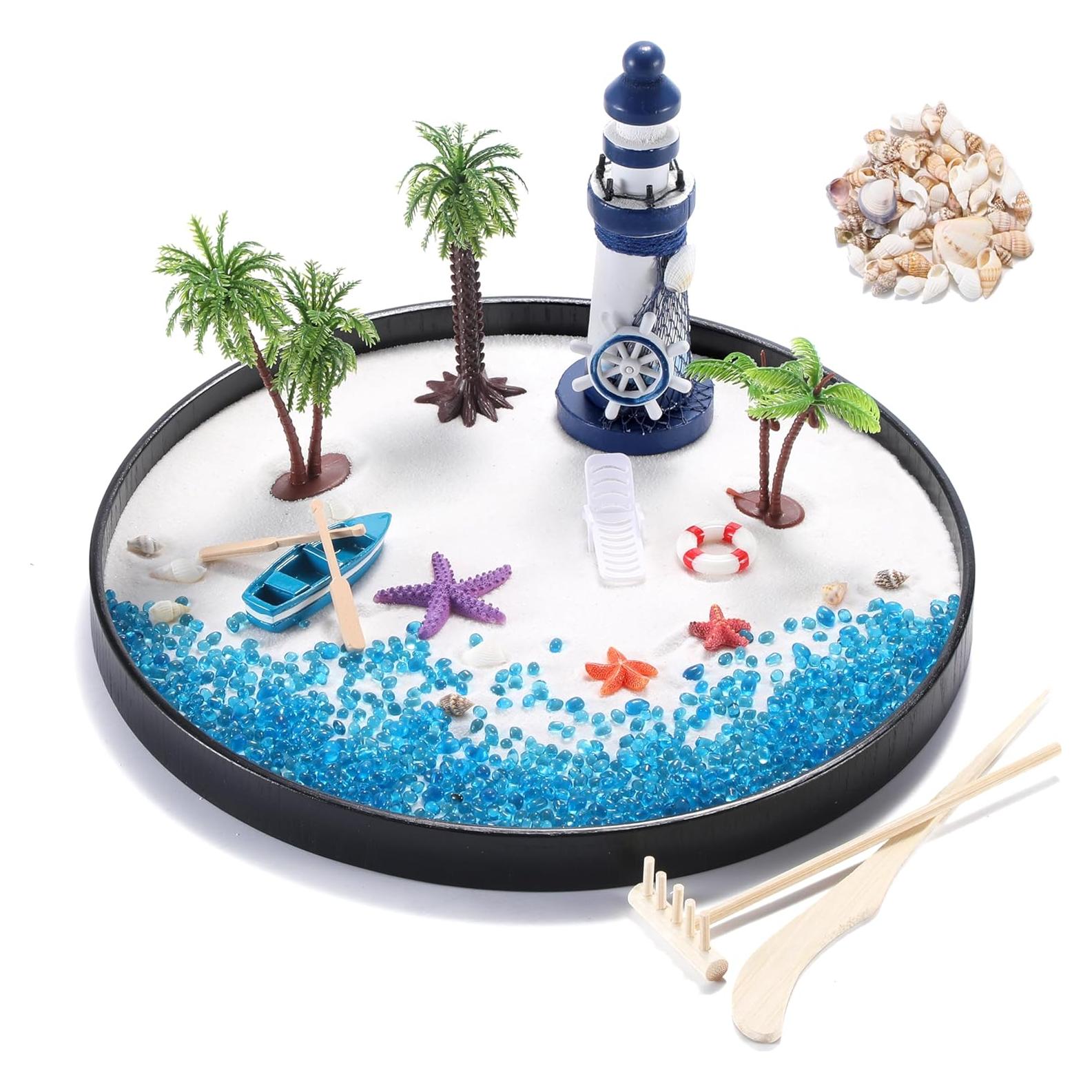 Kit Jardín Zen Cularve Playa 26.67 cm Alivio Estrés