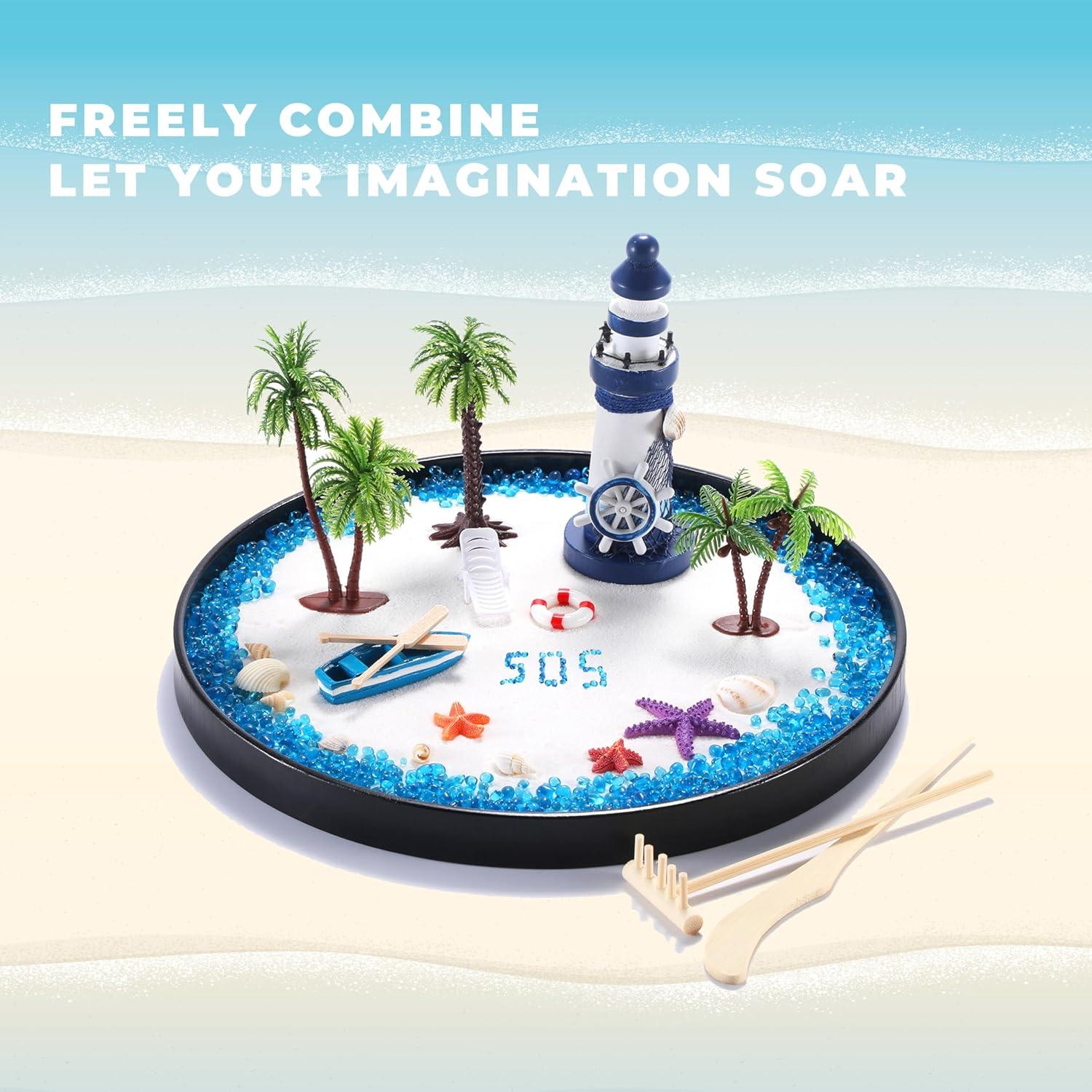 Kit Jardín Zen Cularve Playa 26.67 cm Alivio Estrés