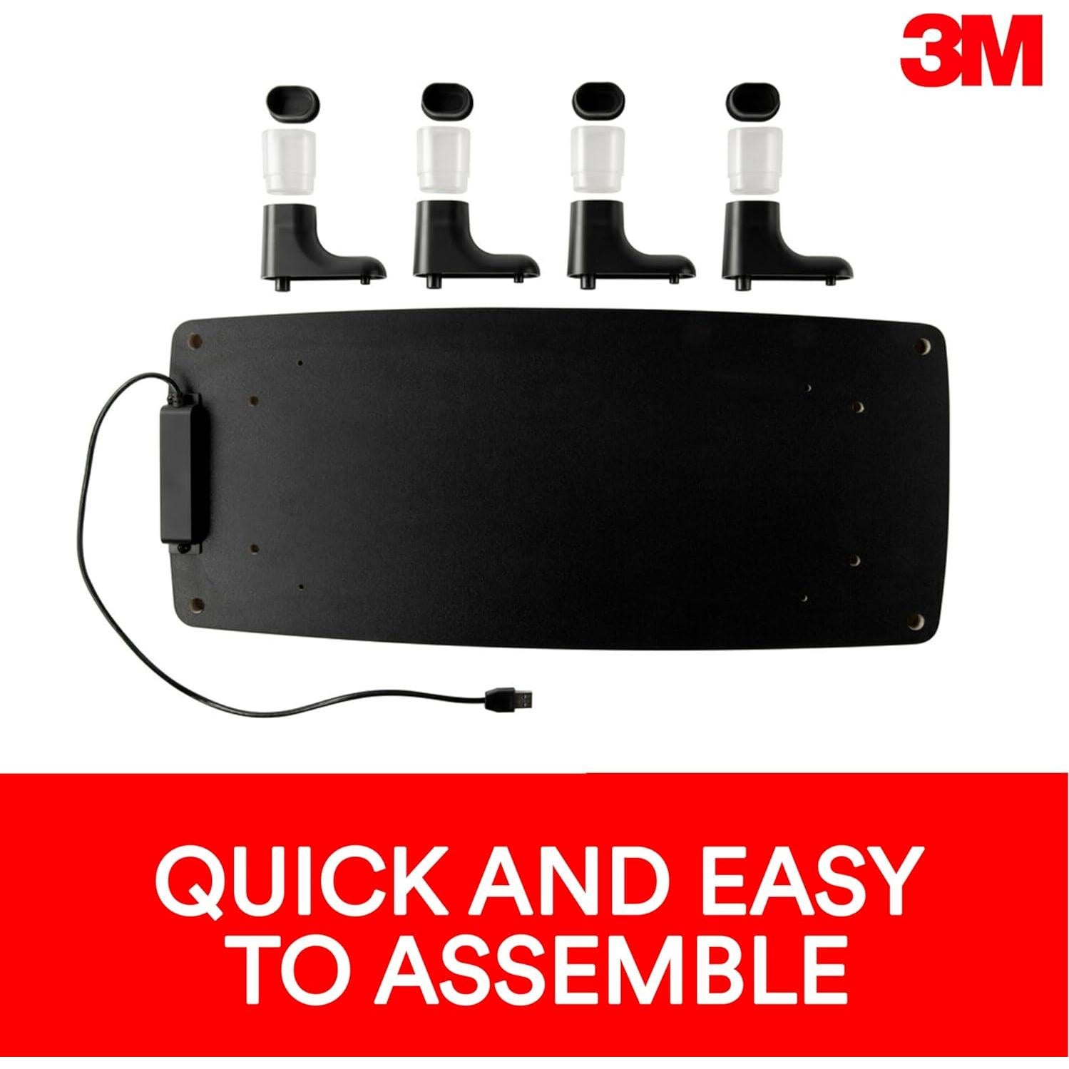 Soporte de Monitor 3M Ajustable con Hub USB 4 Puertos