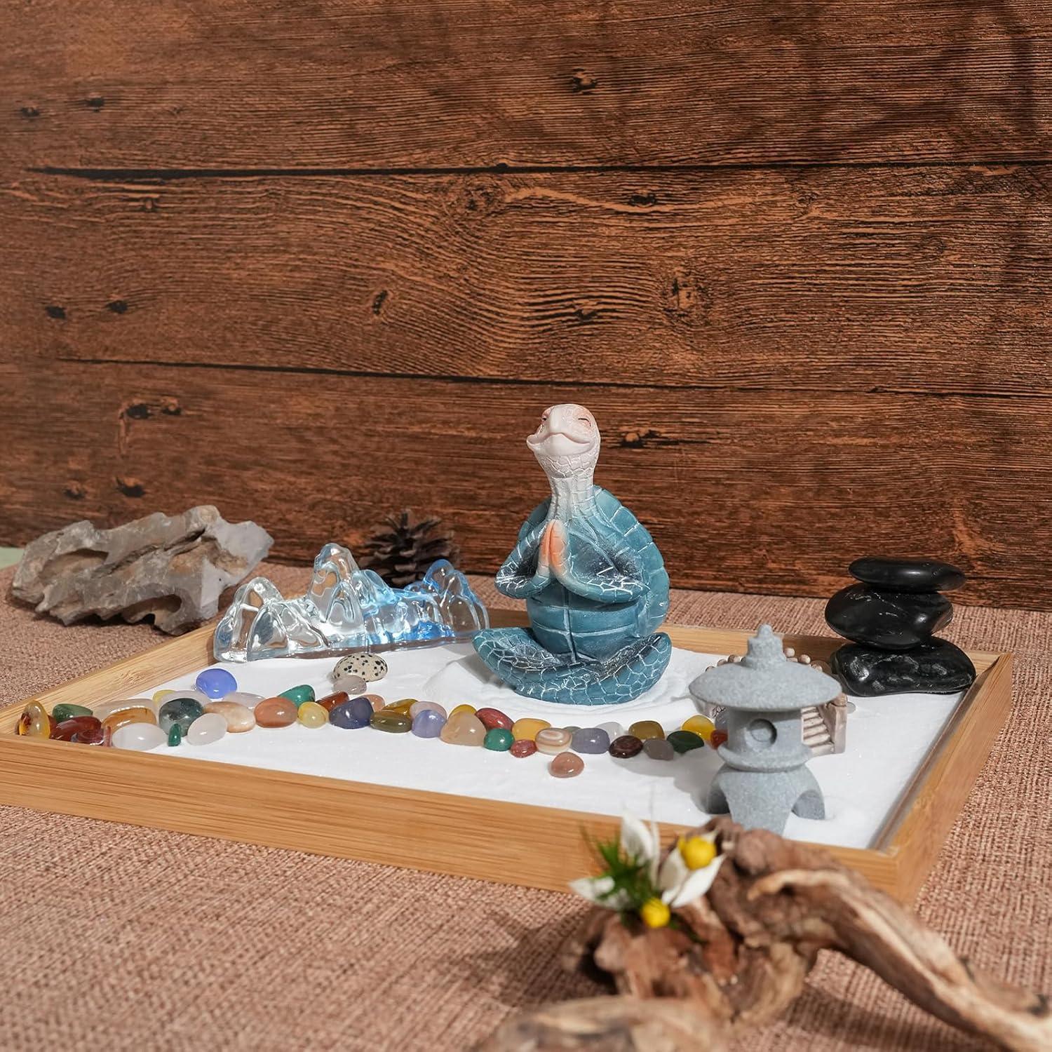 Jardín Zen de Arena FOLKOR LIFE 28x19cm Tortuga Meditativa