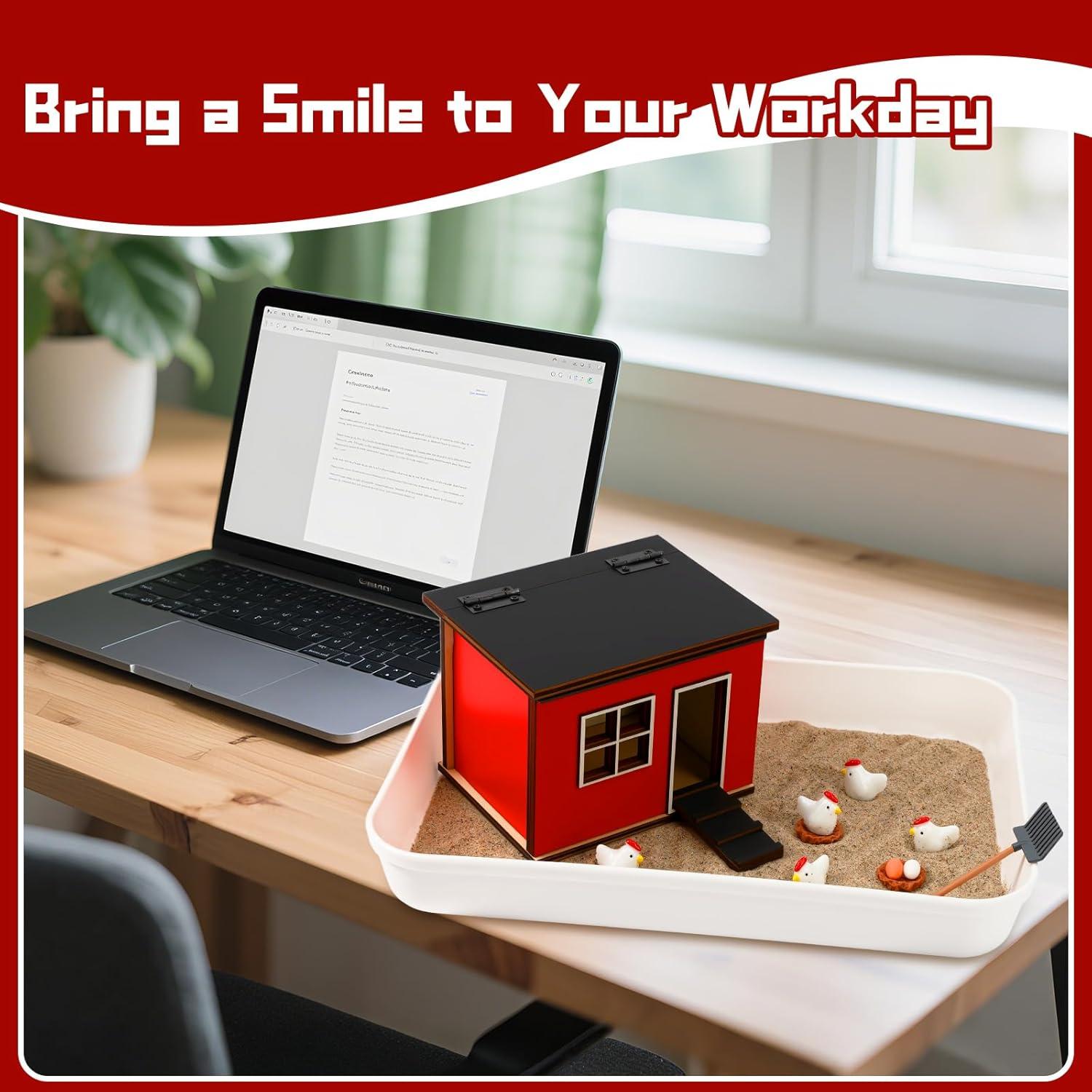 Kit de Jardín Zen CypherX con Bandeja de Arena y Gallinas