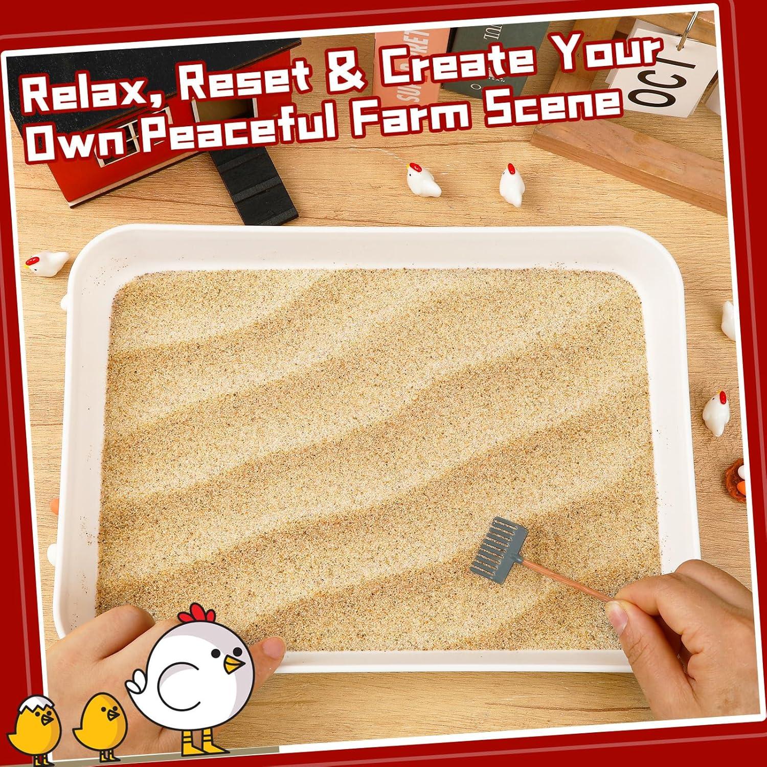 Kit de Jardín Zen CypherX con Bandeja de Arena y Gallinas