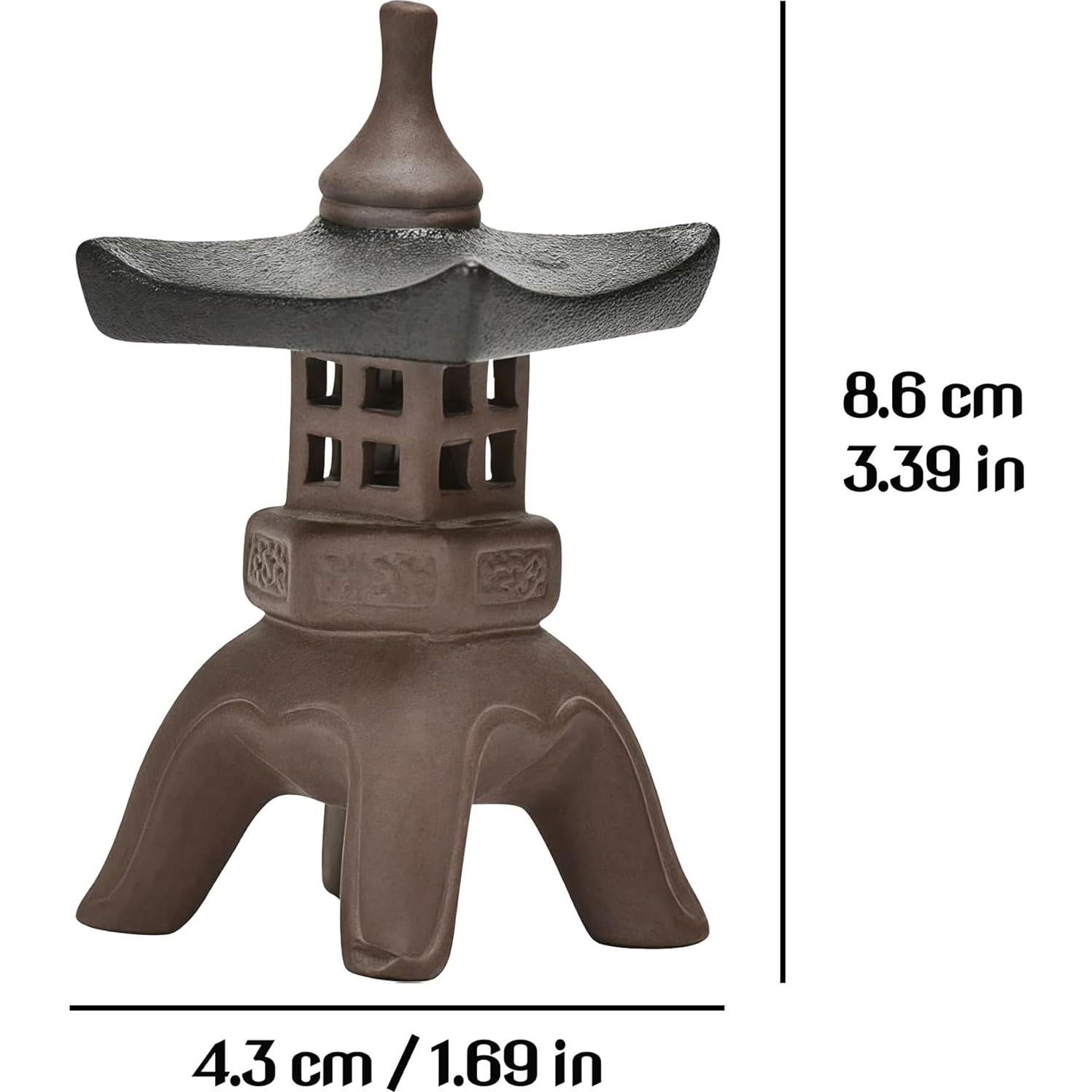 Linterna de Jardín Cerámica Chiorgone Pagoda Oriental 4.3x8.6 cm