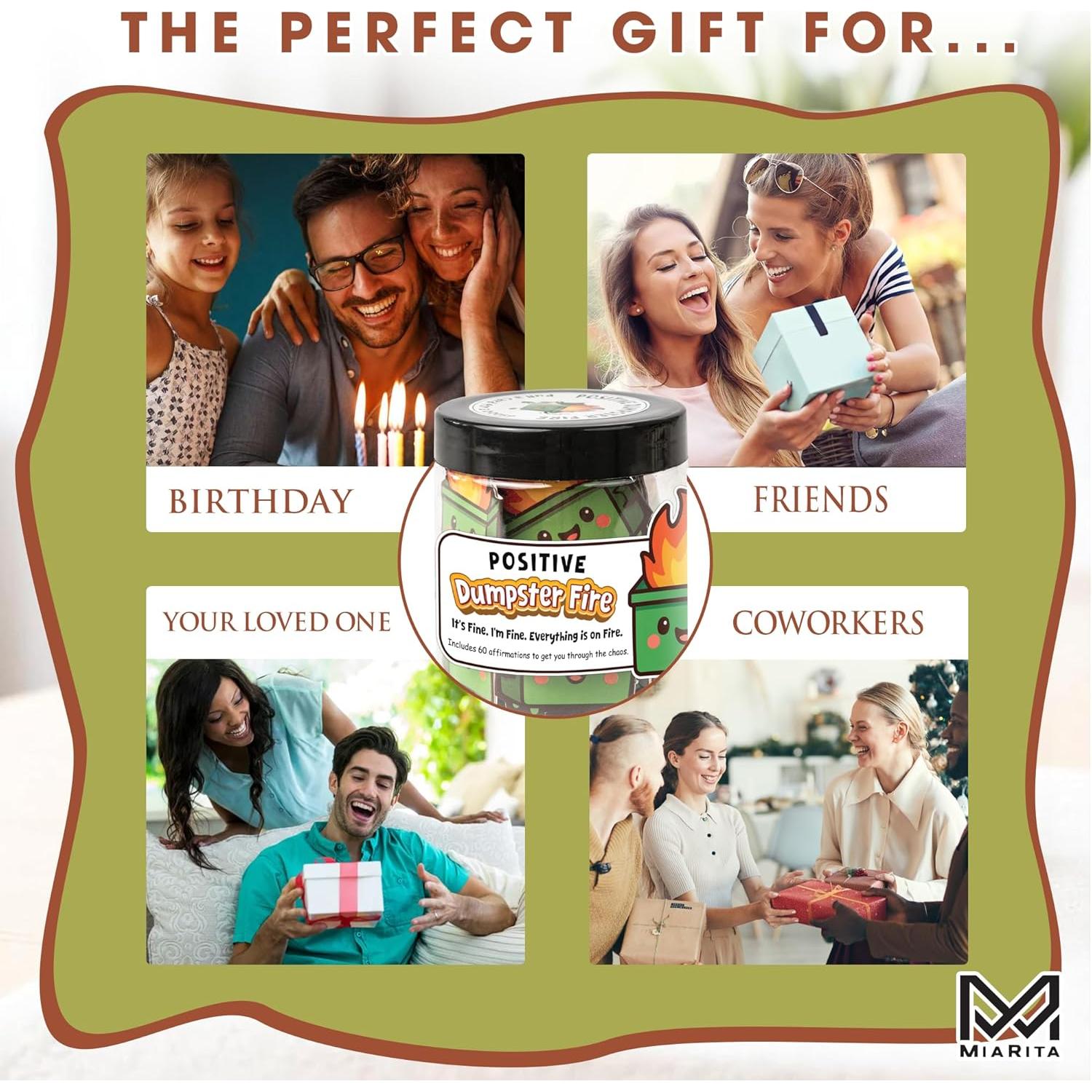 Tarro de Afirmaciones Miarita - 60 Tarjetas Humorísticas