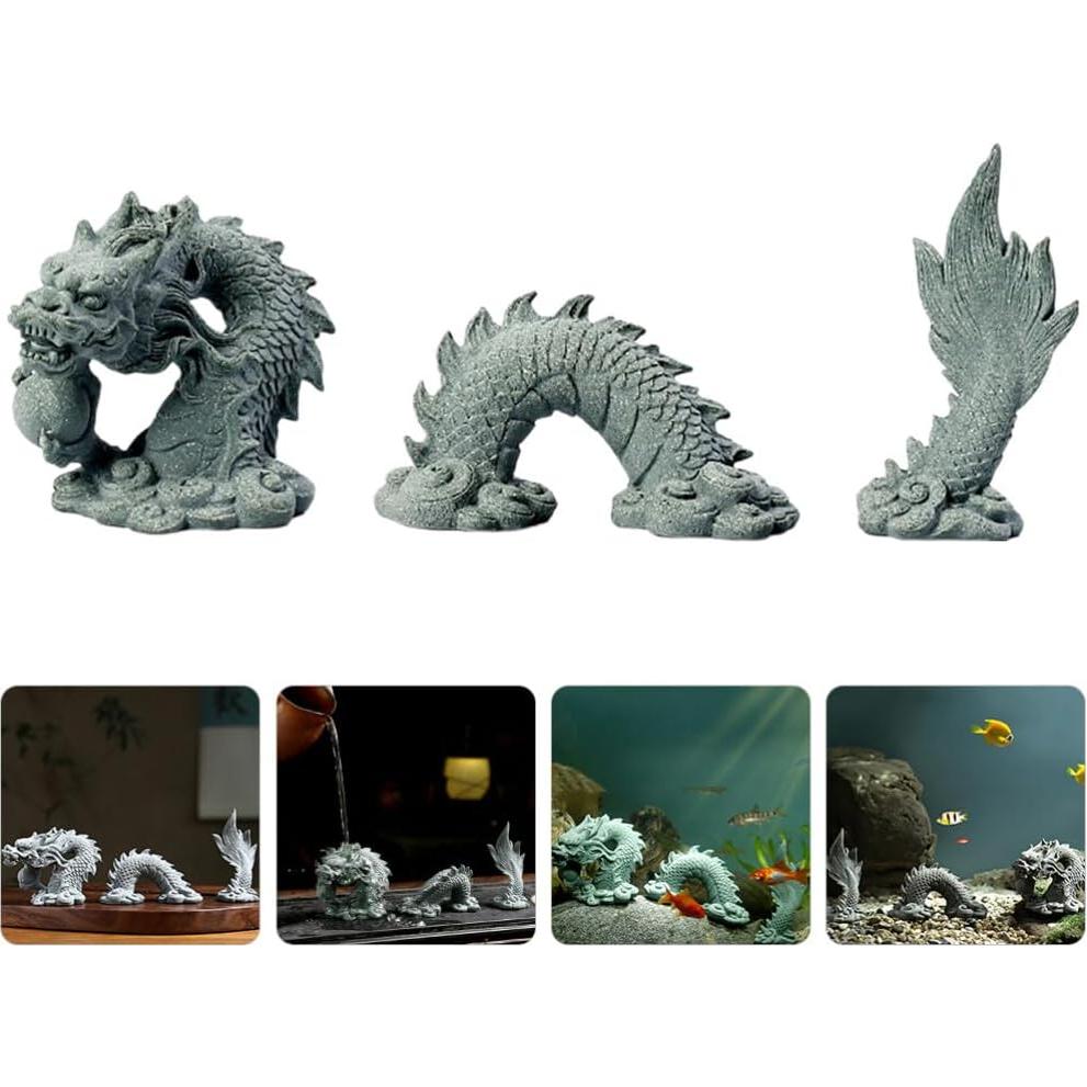 Estatua de Dragón Chino Mini Artibetter 9.6x7.1cm Resina