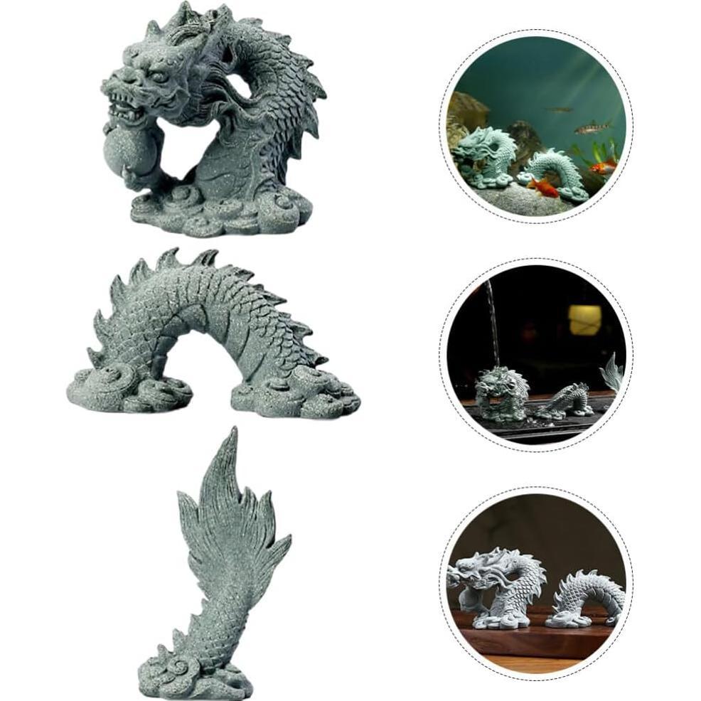 Estatua de Dragón Chino Mini Artibetter 9.6x7.1cm Resina