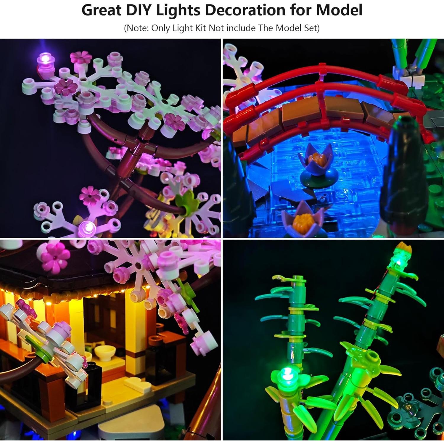 Kit de Luz LED BRIKGLOW para LEGO 10315 Jardín Tranquilo