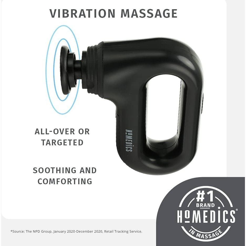 Masajeador de Vibración Corporal Portátil HoMedics HHP-120, 3 Accesorios