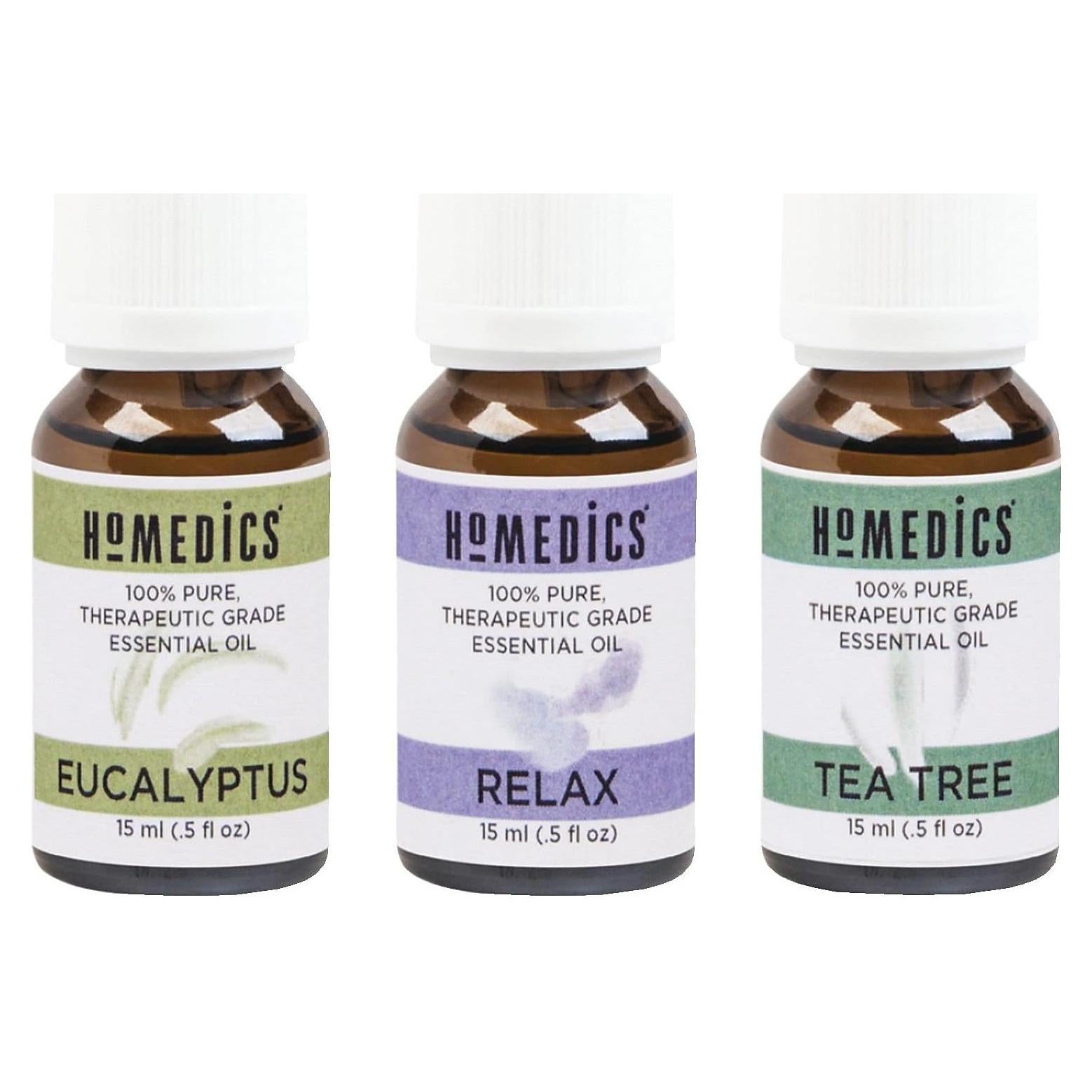 Set de Aceites Esenciales HoMedics 3x15ml Aclarar y Relajar