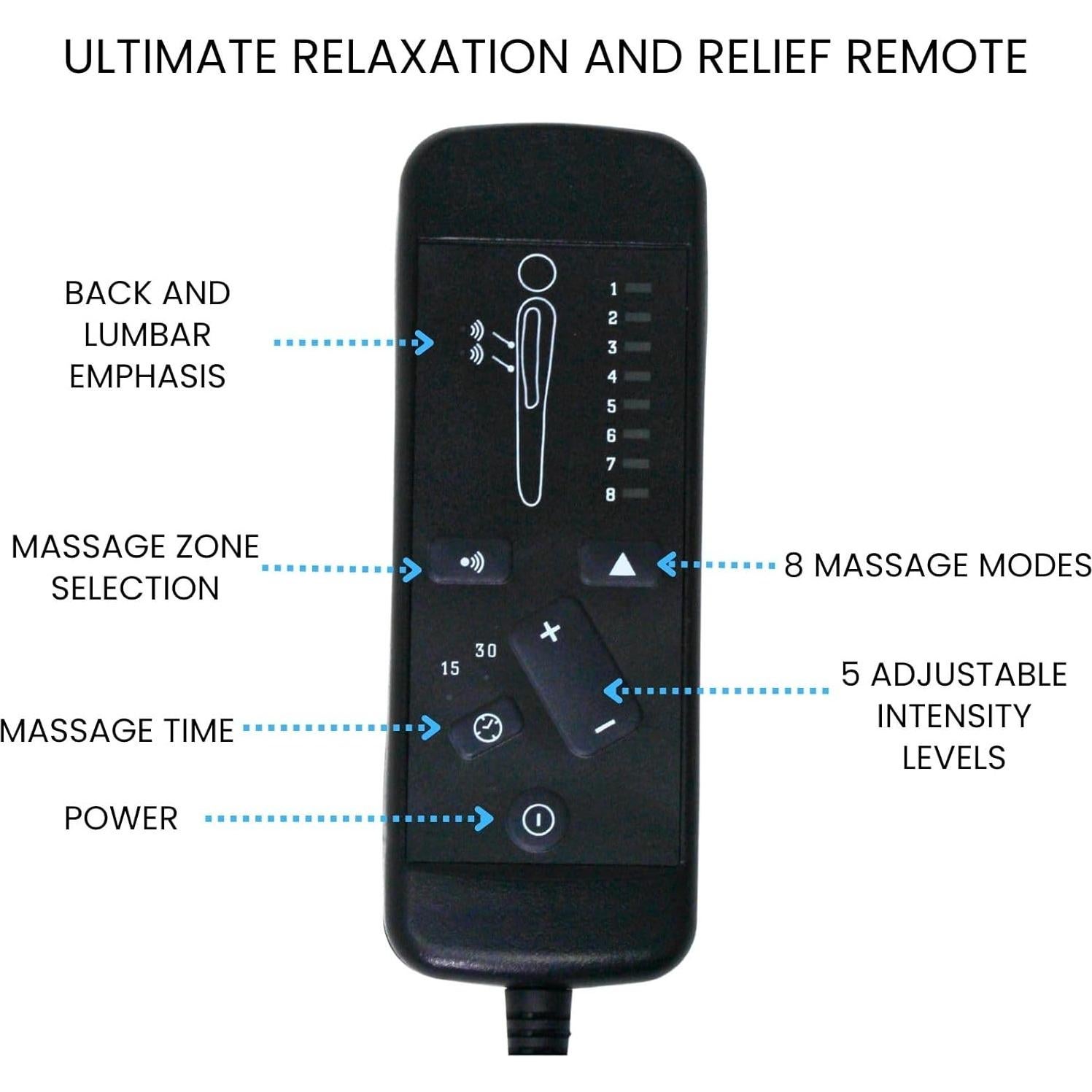 Cojín de Masaje Bliss Viajeros Relajados - 8 Modos - 0.94 kg