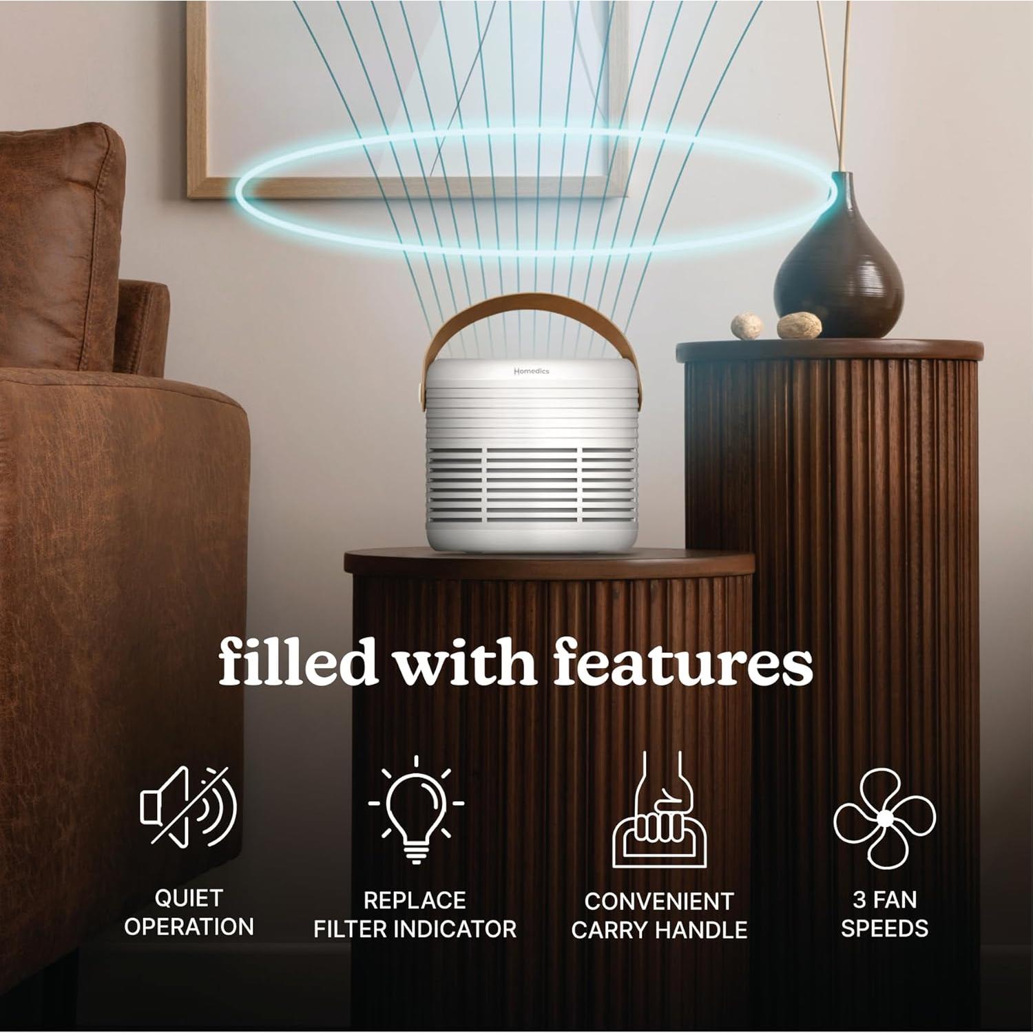 Purificador de Aire HoMedics AP-T63 HEPA para 41.6 m²