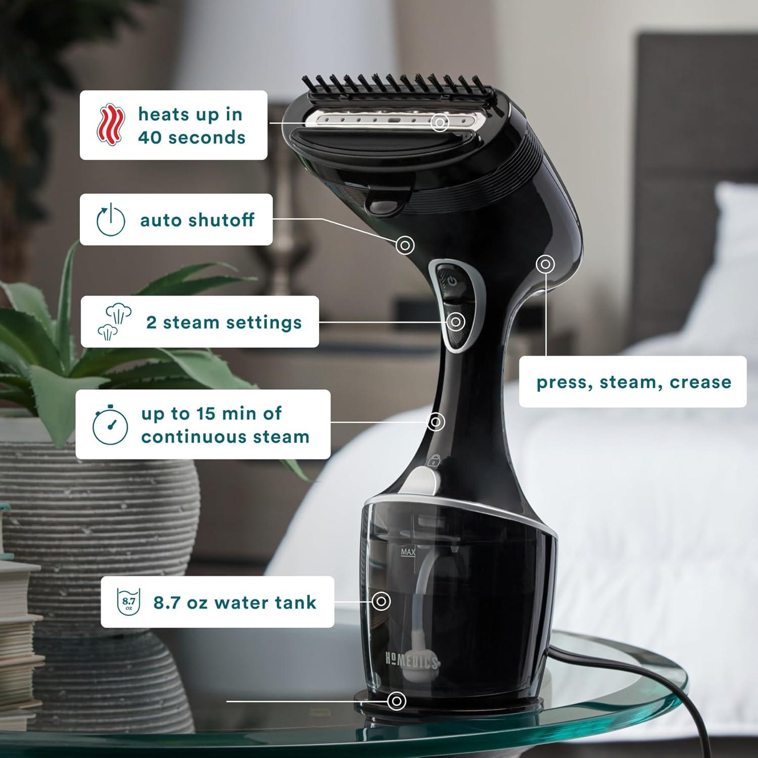 Vaporizador de Mano HoMedics PerfectSteam 1550W Calentamiento Rápido