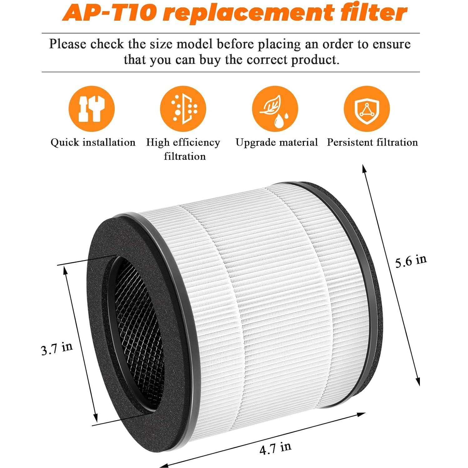 Filtro de Reemplazo HEPA H13 Blutoget AP-T10FL para Homedics