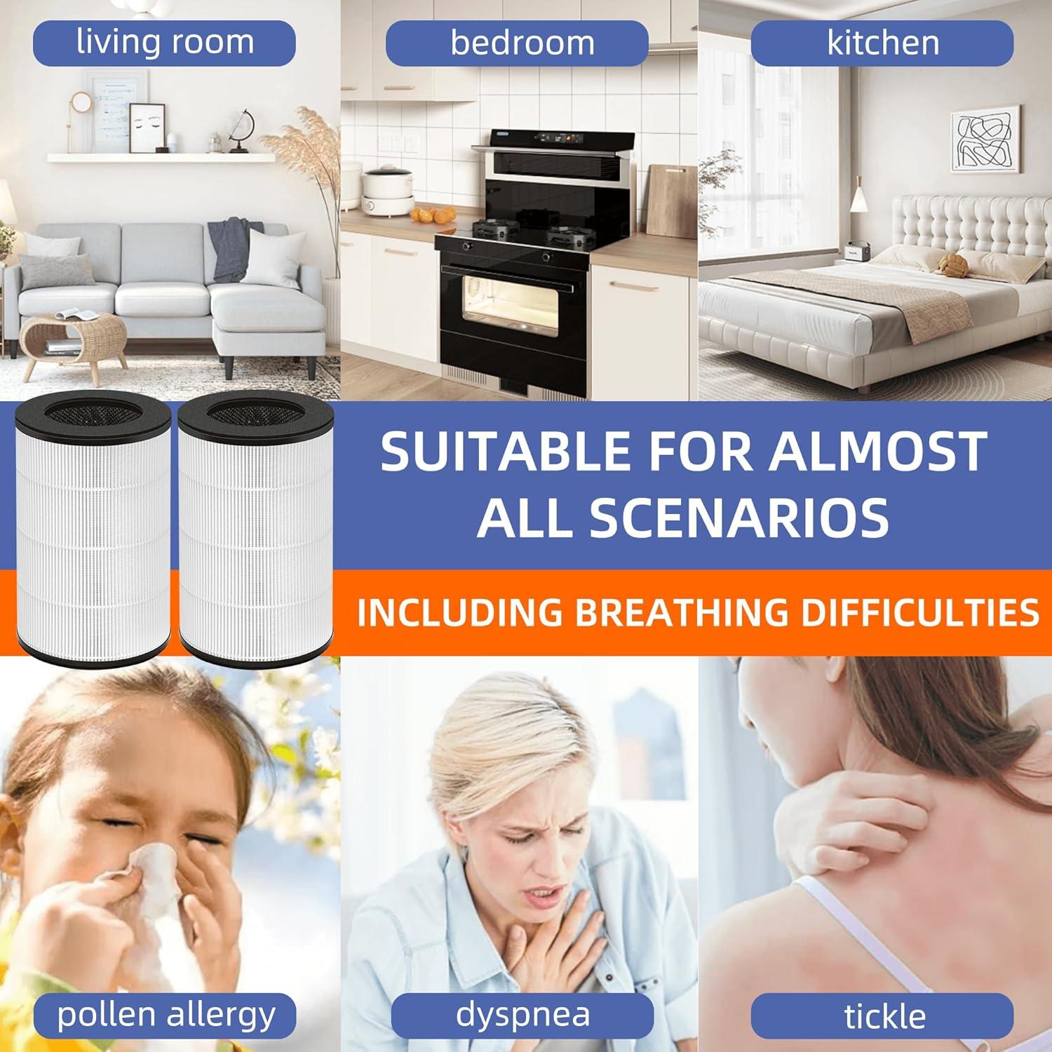 Filtro de Reemplazo HEPA H13 Pulluty para Purificador HoMedics