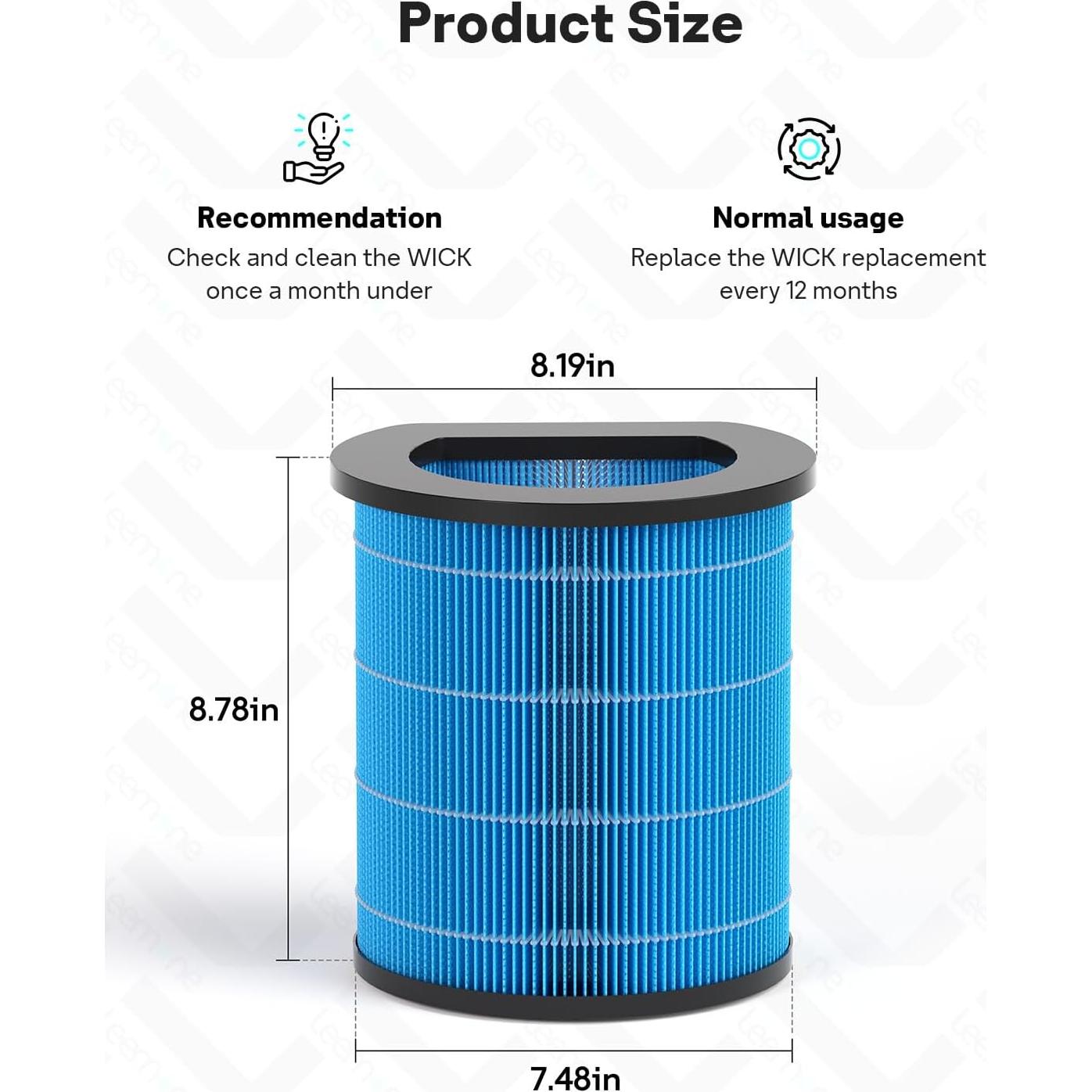 Filtro de Reemplazo Leemone AP-H400 para Humidificador 2 en 1