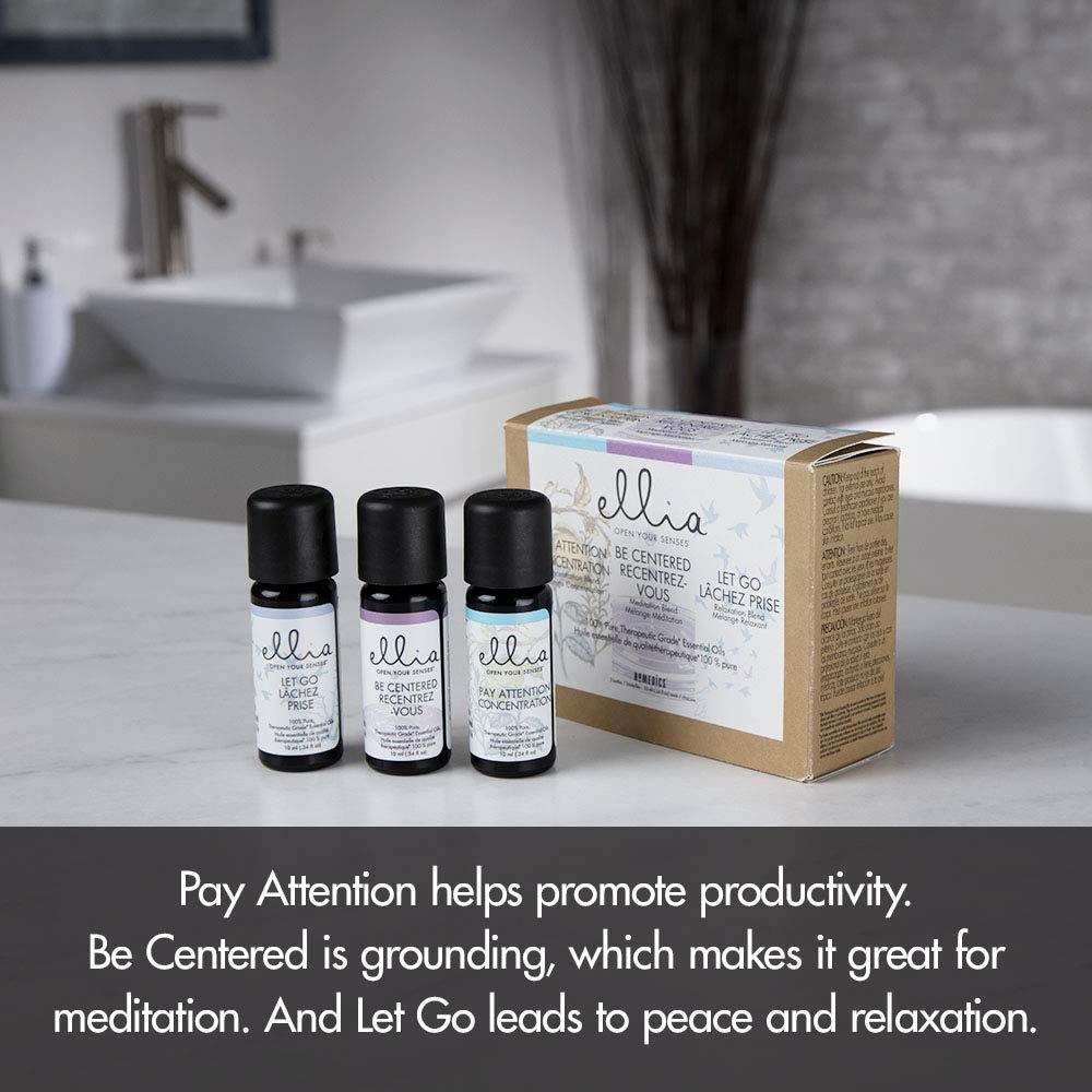 Juego de Aceites Esenciales Ellia 3x10ml - Calma y Concentración