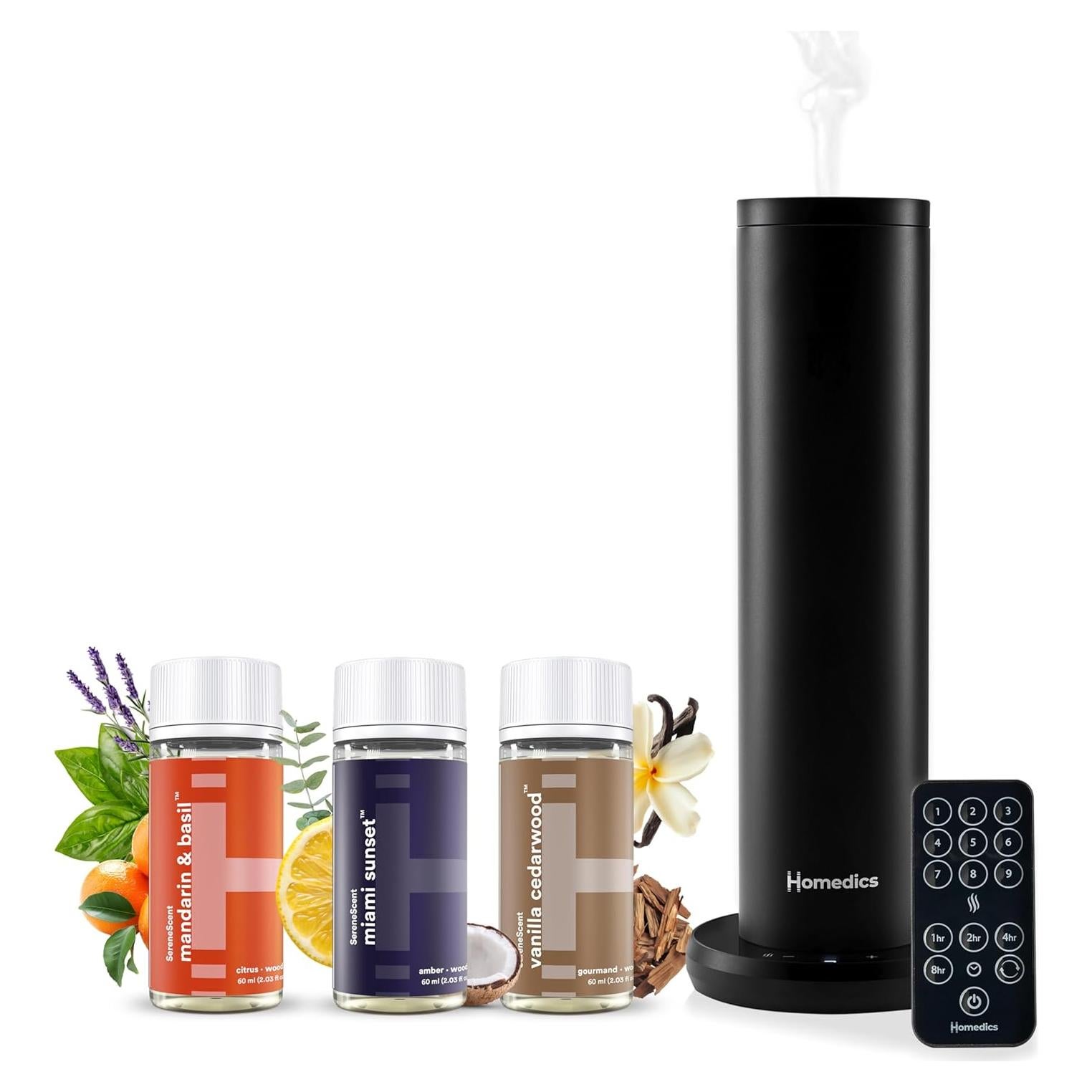 Difusor de Fragancia Sin Agua HoMedics SereneScent + 3 Aceites