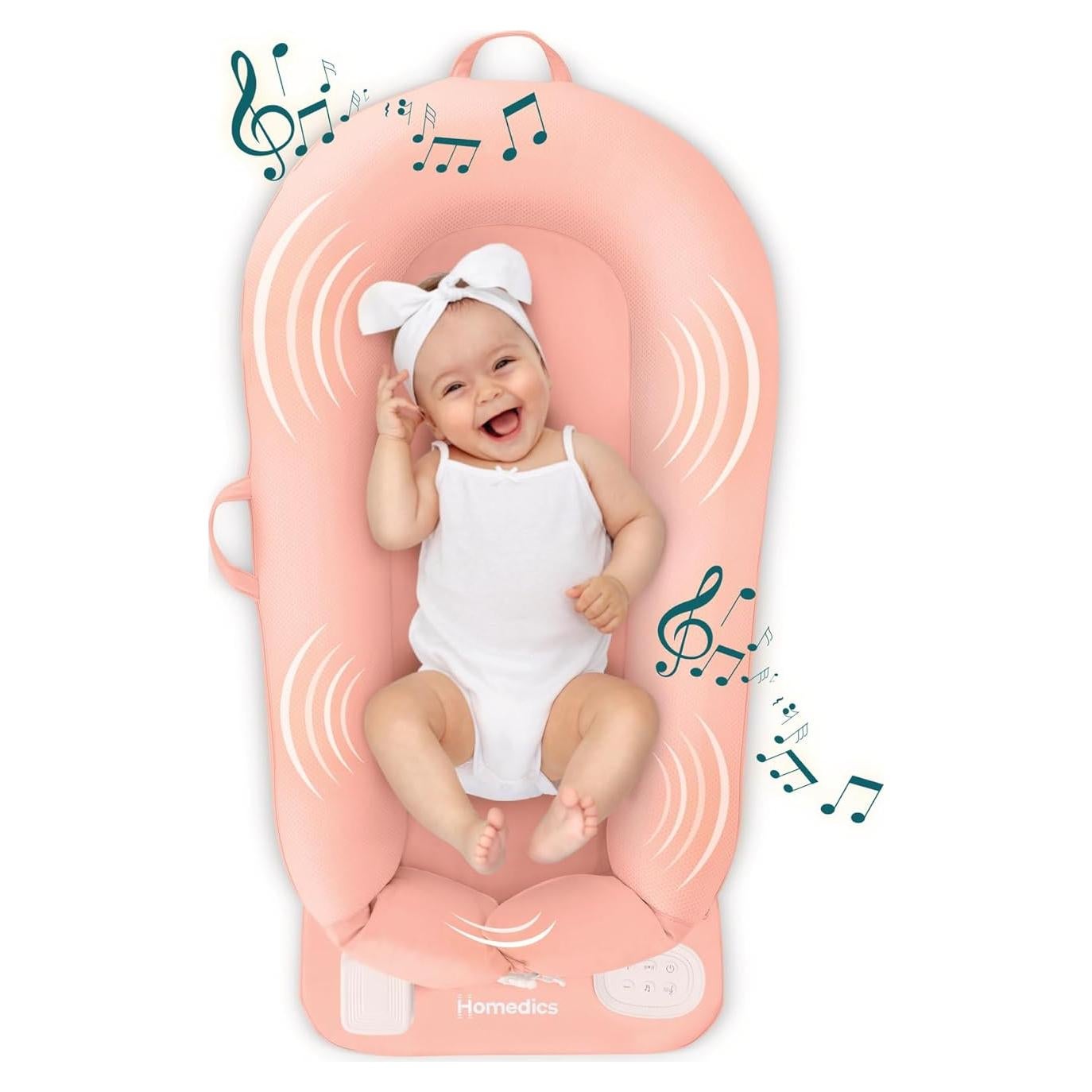 Cojín Calmante 3-en-1 Homedics Coral para Bebés