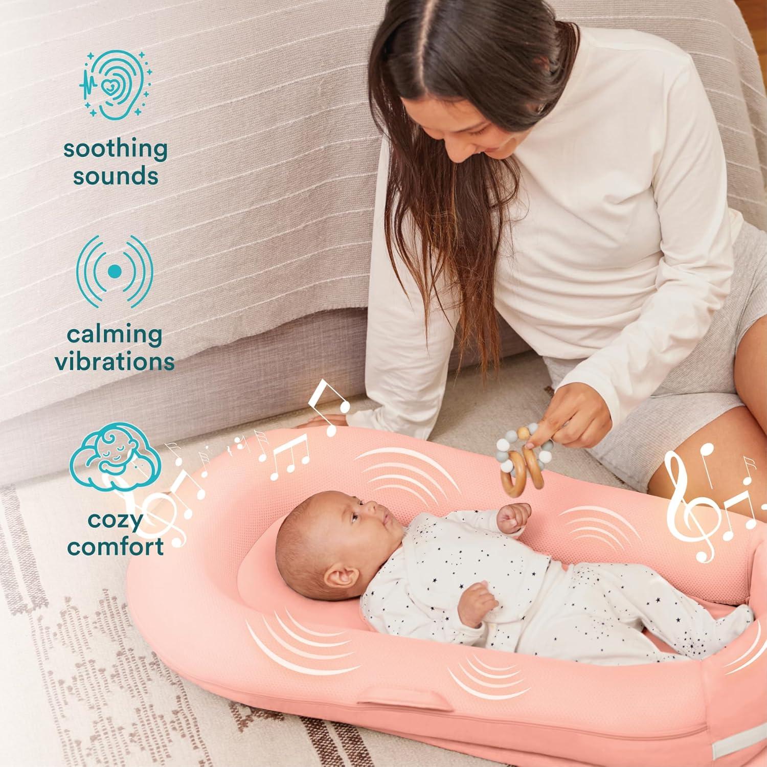 Cojín Calmante 3-en-1 Homedics Coral para Bebés