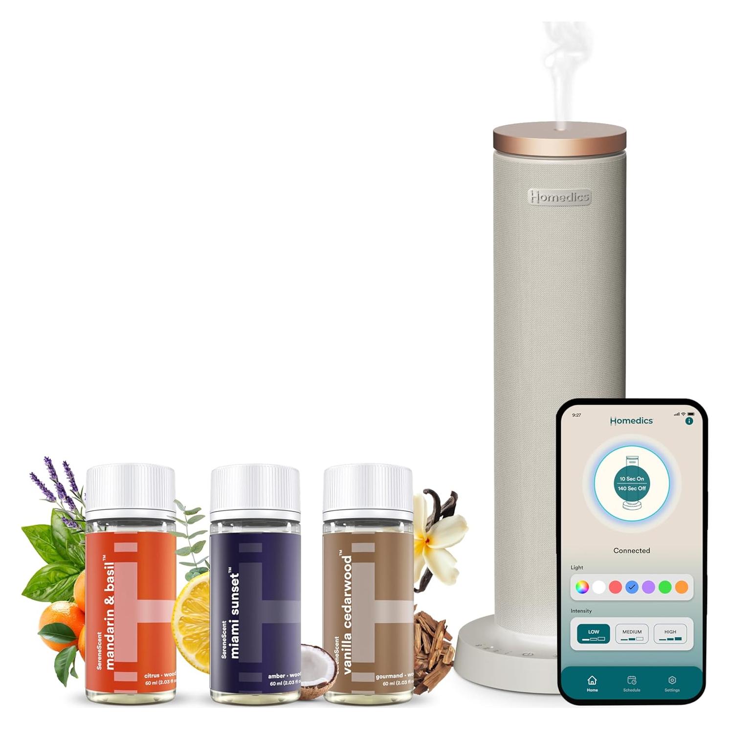 Difusor Inalámbrico Homedics SereneScent Recargable 60ml