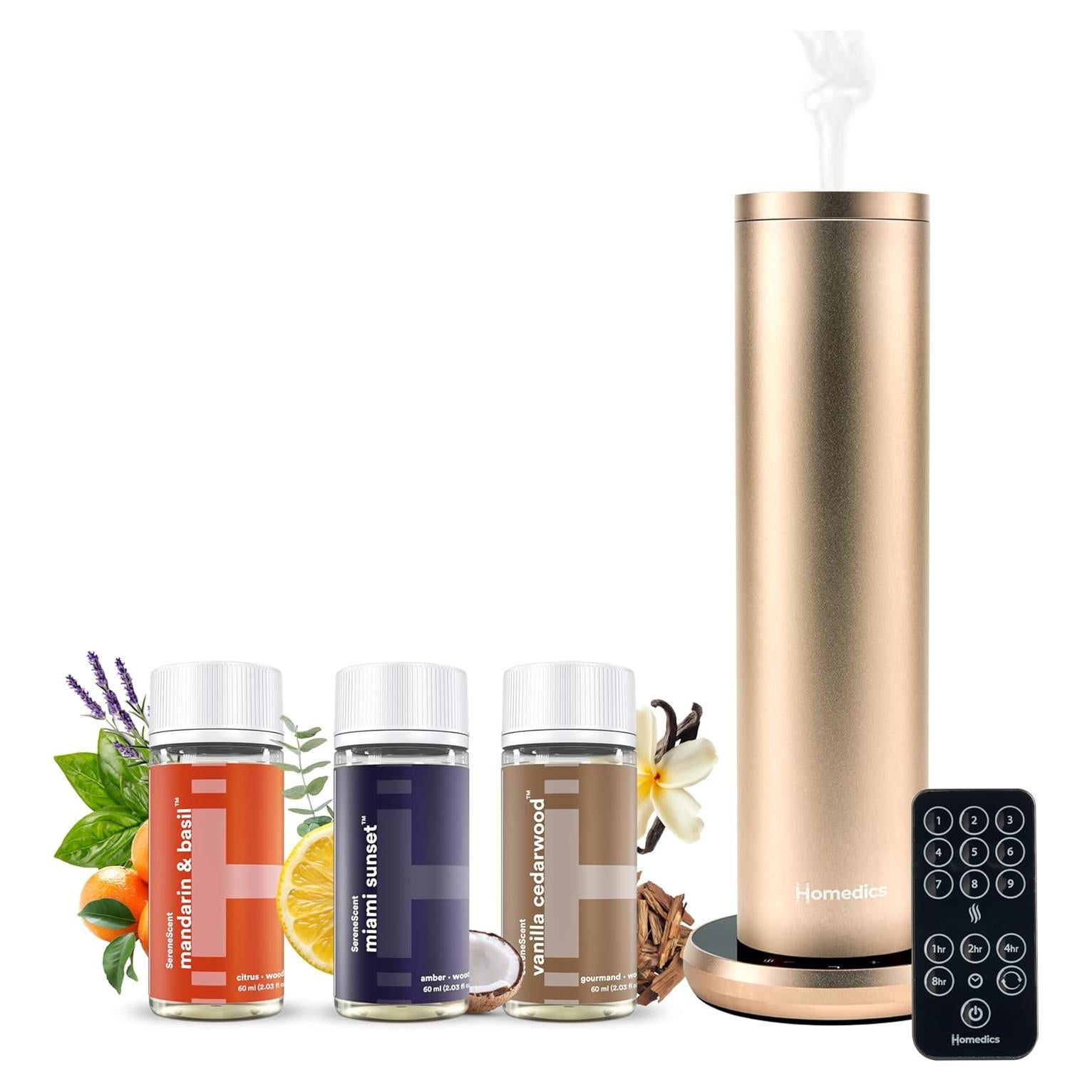 Difusor de Fragancia Sin Agua HoMedics SereneScent + 3 Aceites