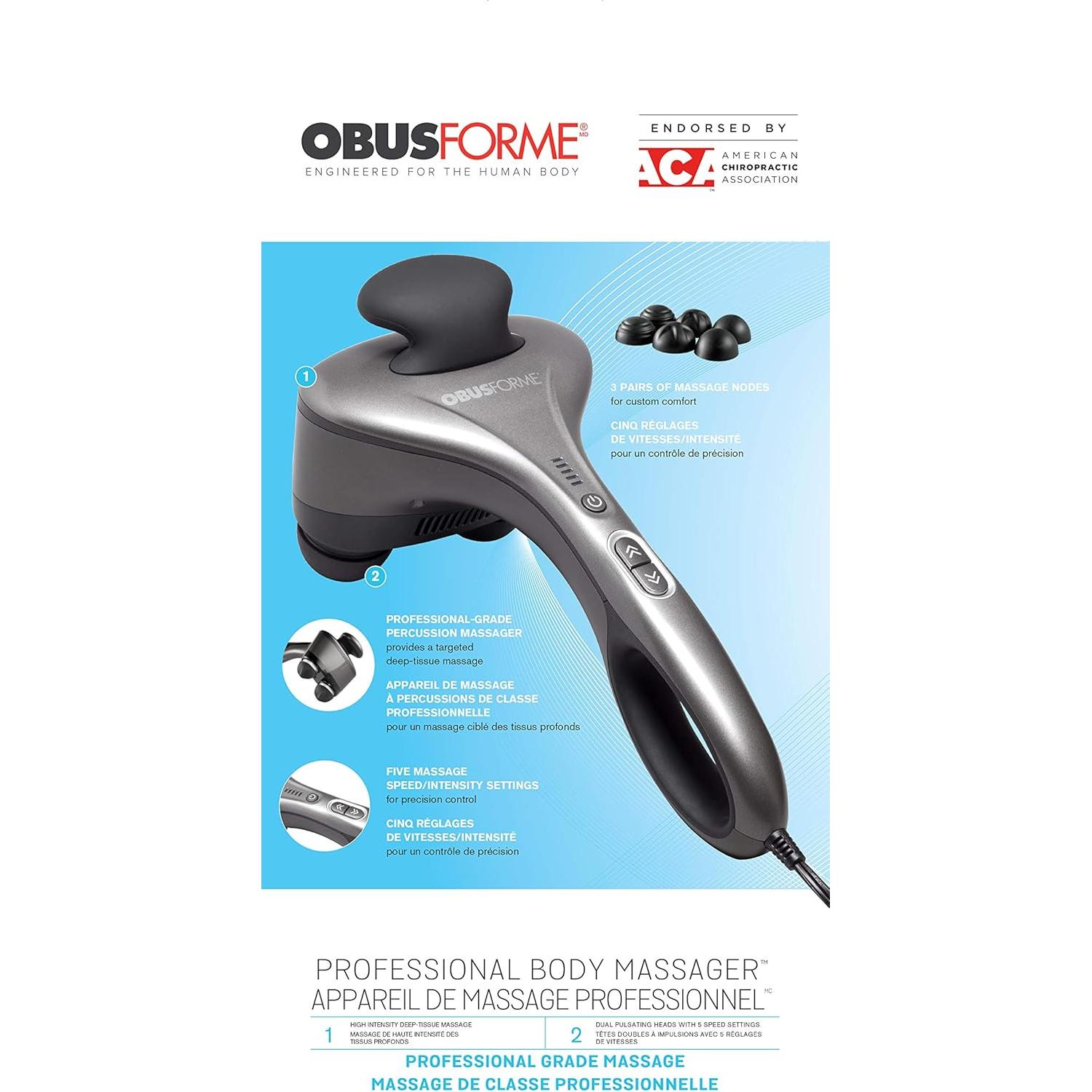 Masajeador de Percusión Obusforme TM-PBM-01 3000 RPM Ergonómico