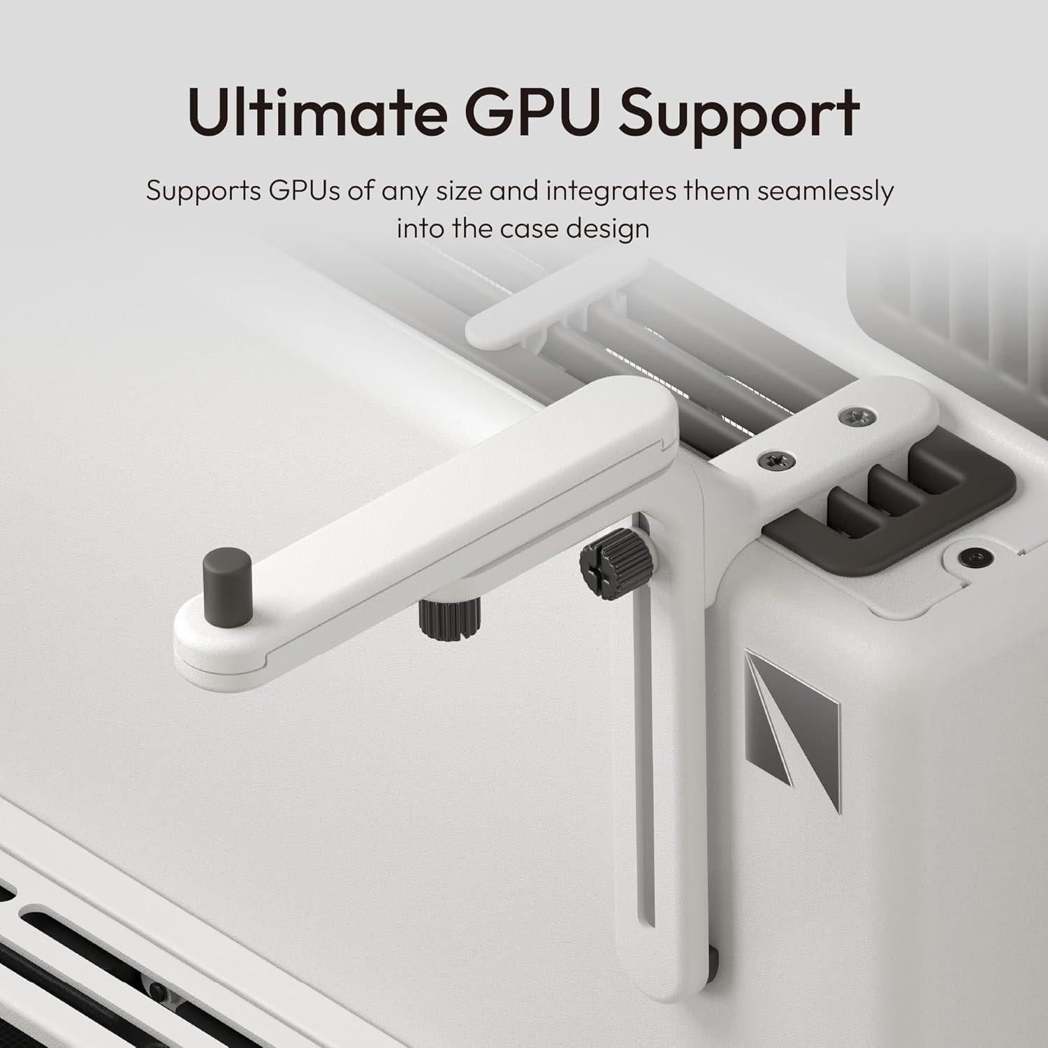 Caja de PC HAVN HS 420 Media Torre Doble Cámara Blanca