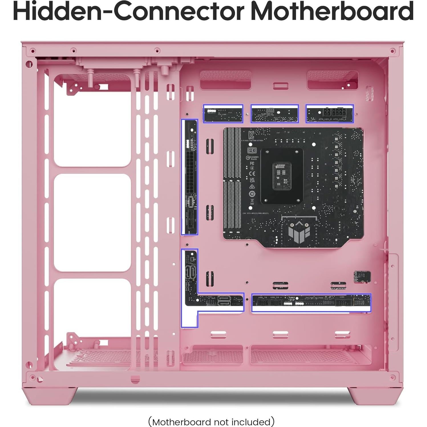 Caja de PC ATX Vetroo AL900 Rosa con vidrio templado 270°