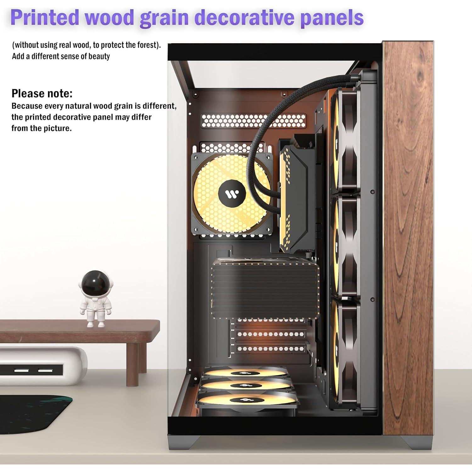 Caja de PC KEDIERS P7 ATX 6 Fans ARGB PWM Vidrio Templado