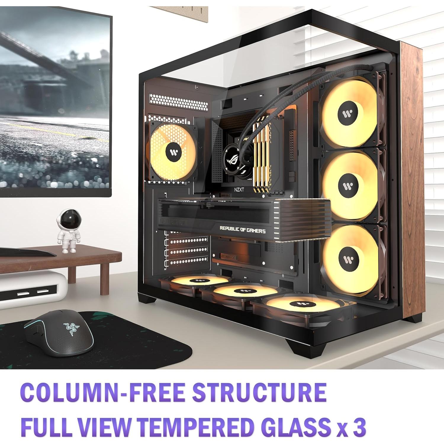 Caja de PC KEDIERS P7 ATX 6 Fans ARGB PWM Vidrio Templado