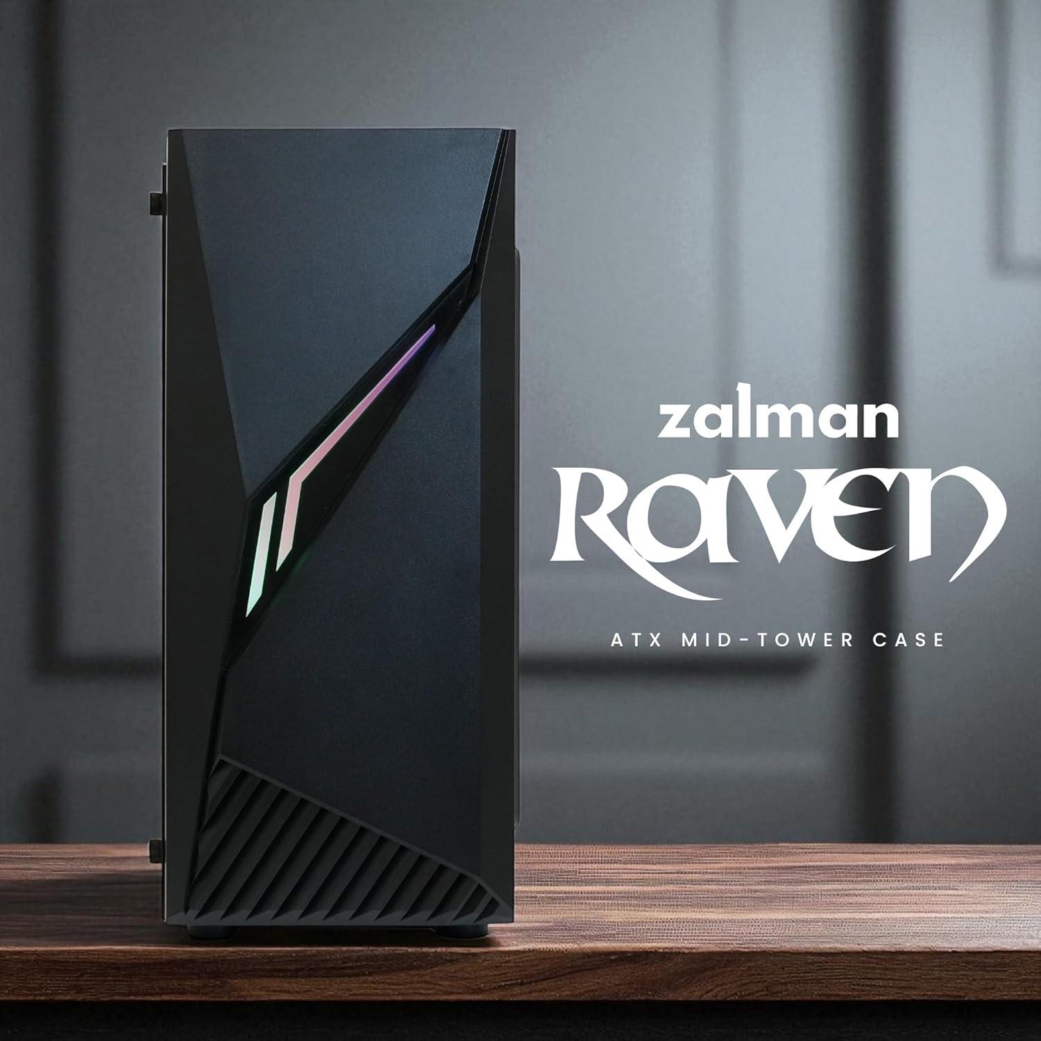 Caja de PC Gaming Zalman Raven ATX - RGB, Vidrio Templado, 120mm