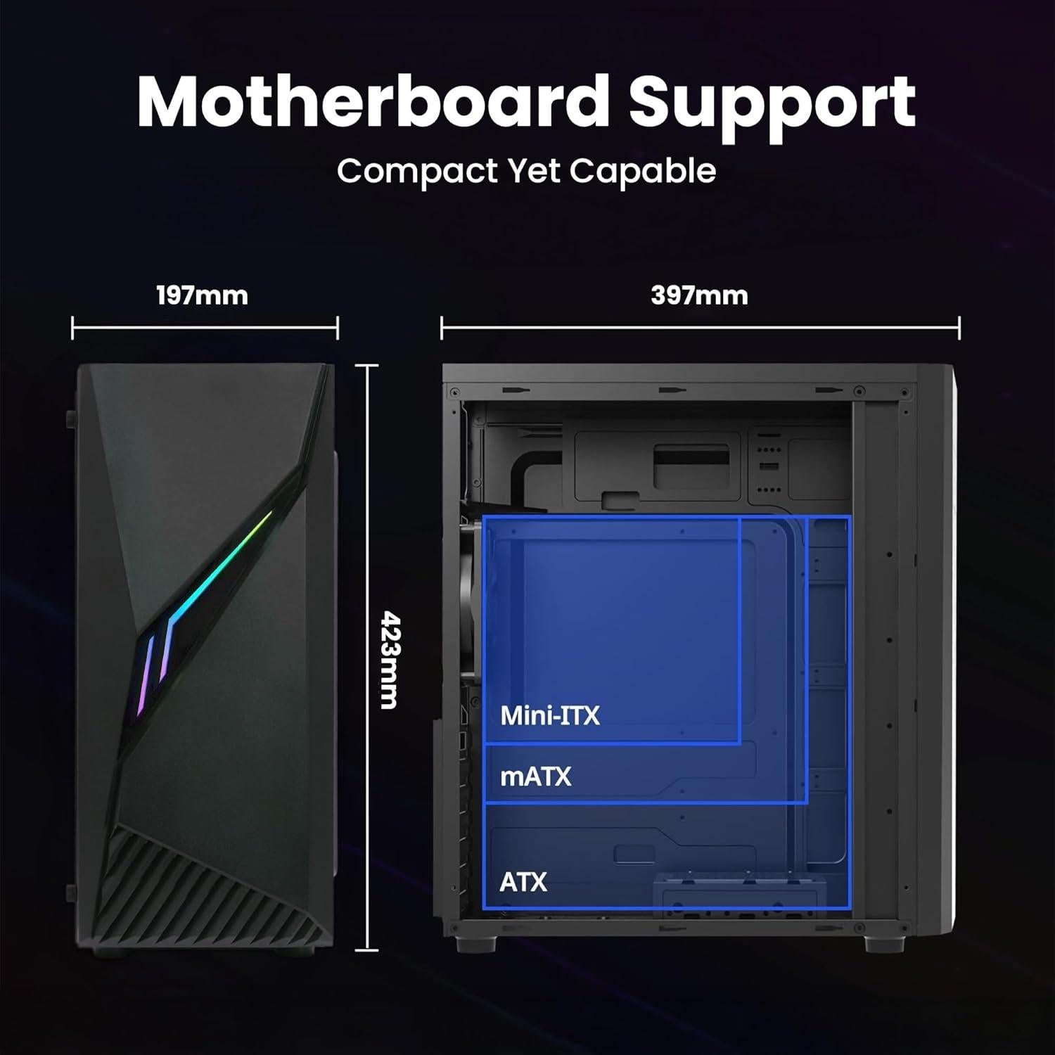 Caja de PC Gaming Zalman Raven ATX - RGB, Vidrio Templado, 120mm