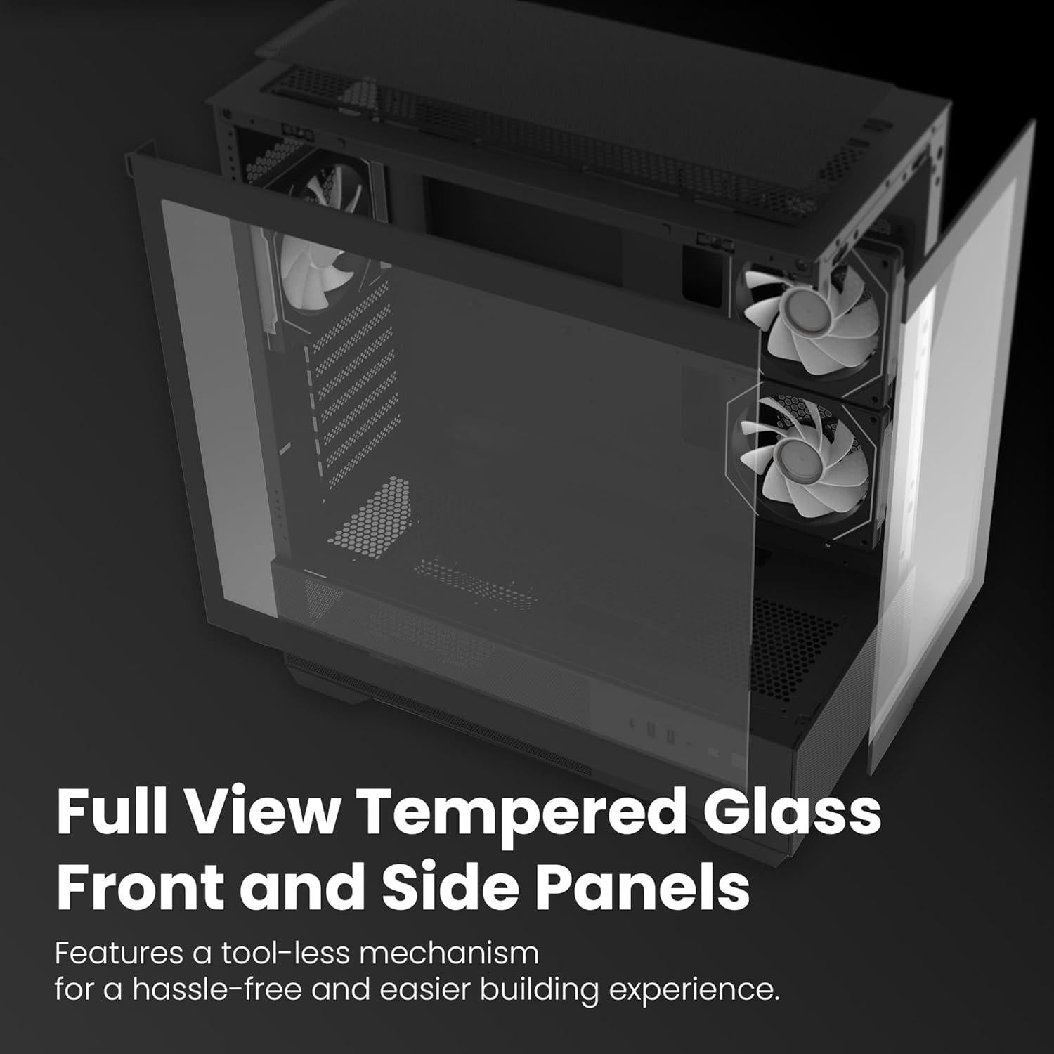 Caja de PC Zalman CHRONIX Mid-Tower ATX con 3 Ventiladores ARGB