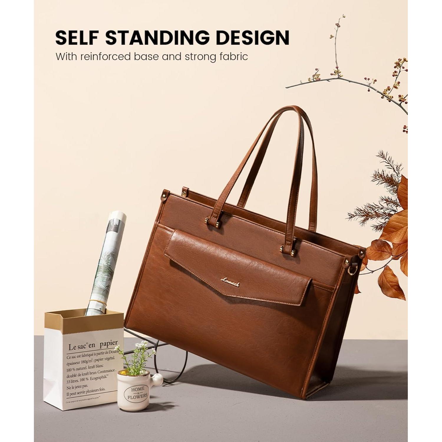 Bolsa Tote para Portátil LOVEVOOK 15.6" Marrón 2-en-1