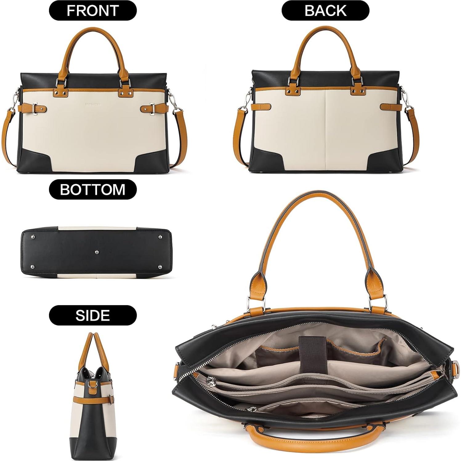 Maletín BOSTANTEN para Mujeres de Cuero para Laptop 15.6"