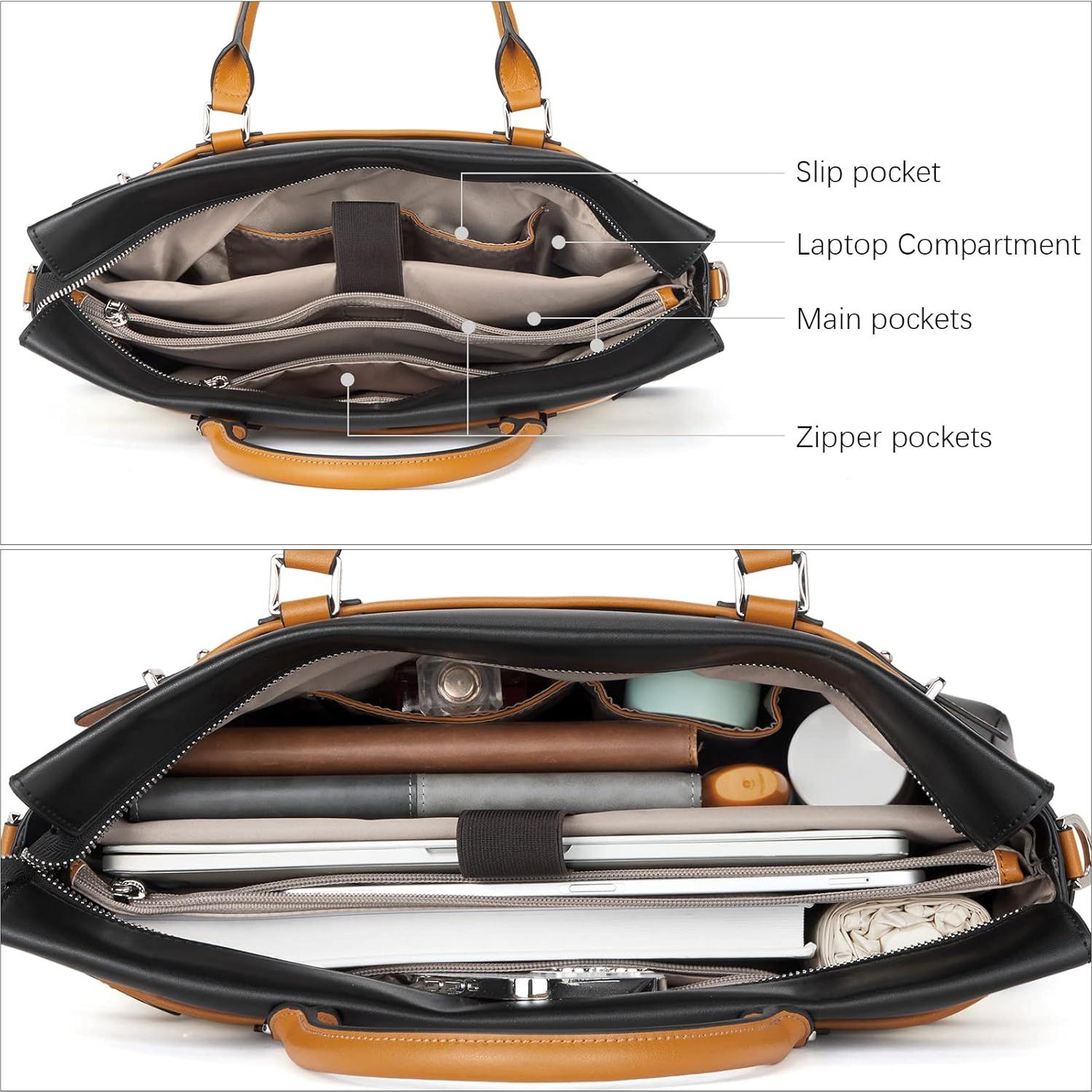 Maletín BOSTANTEN para Mujeres de Cuero para Laptop 15.6"